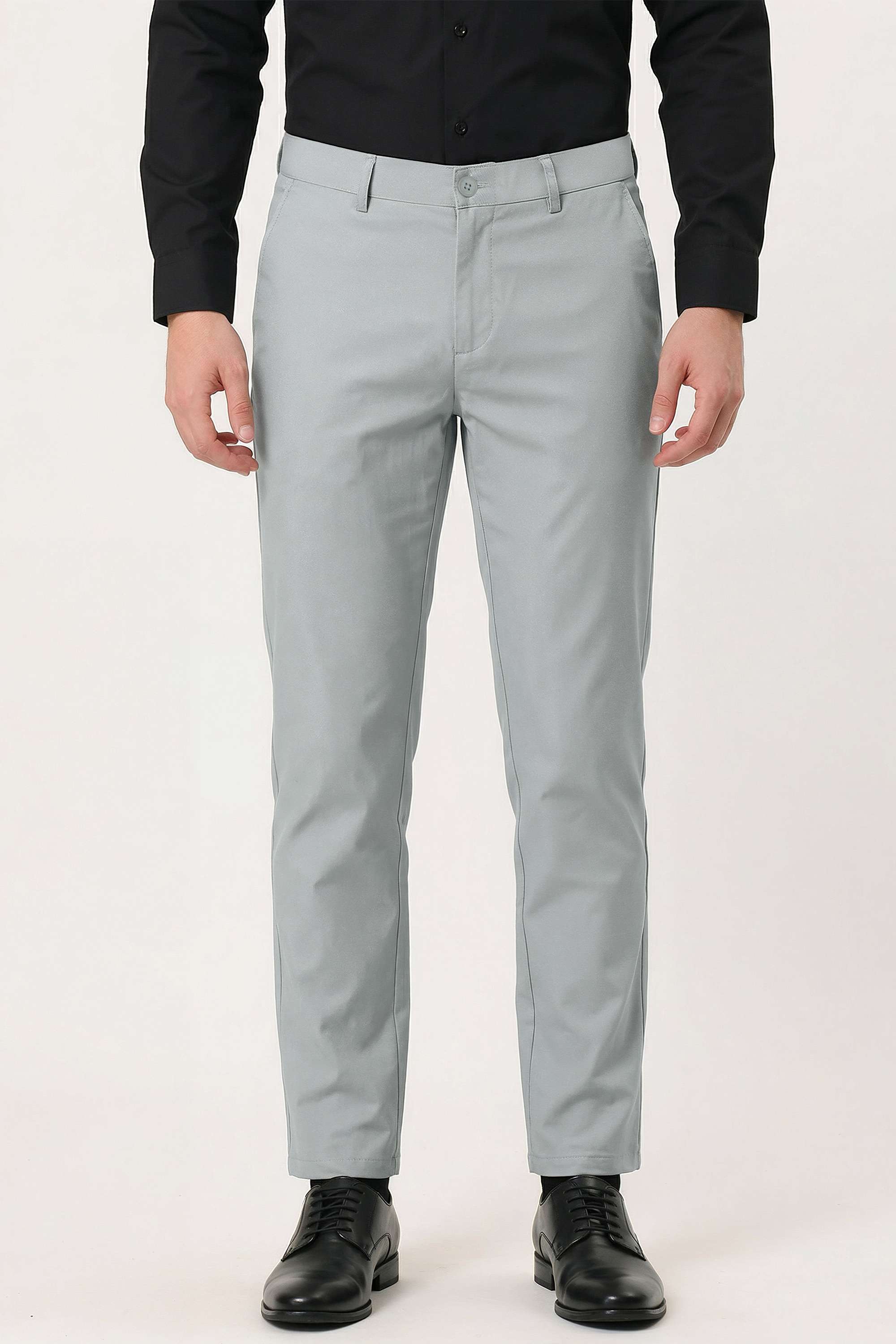 Solid-Cotton-Blend-Slim-Fit-Men-s-Trousers