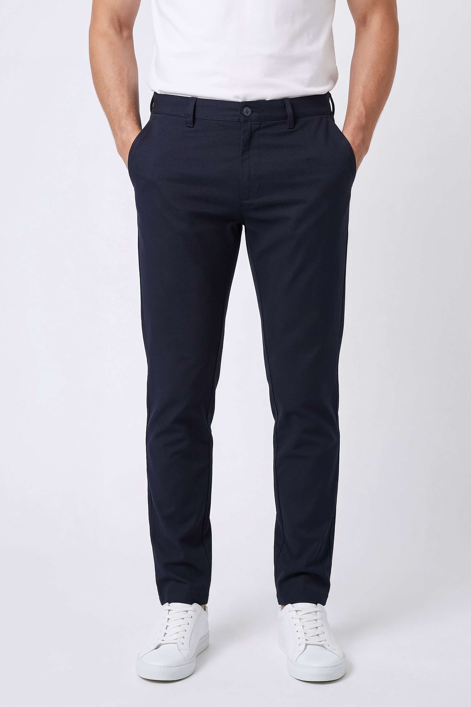 Solid-Cotton-Blend-Slim-Fit-Men-Trousers