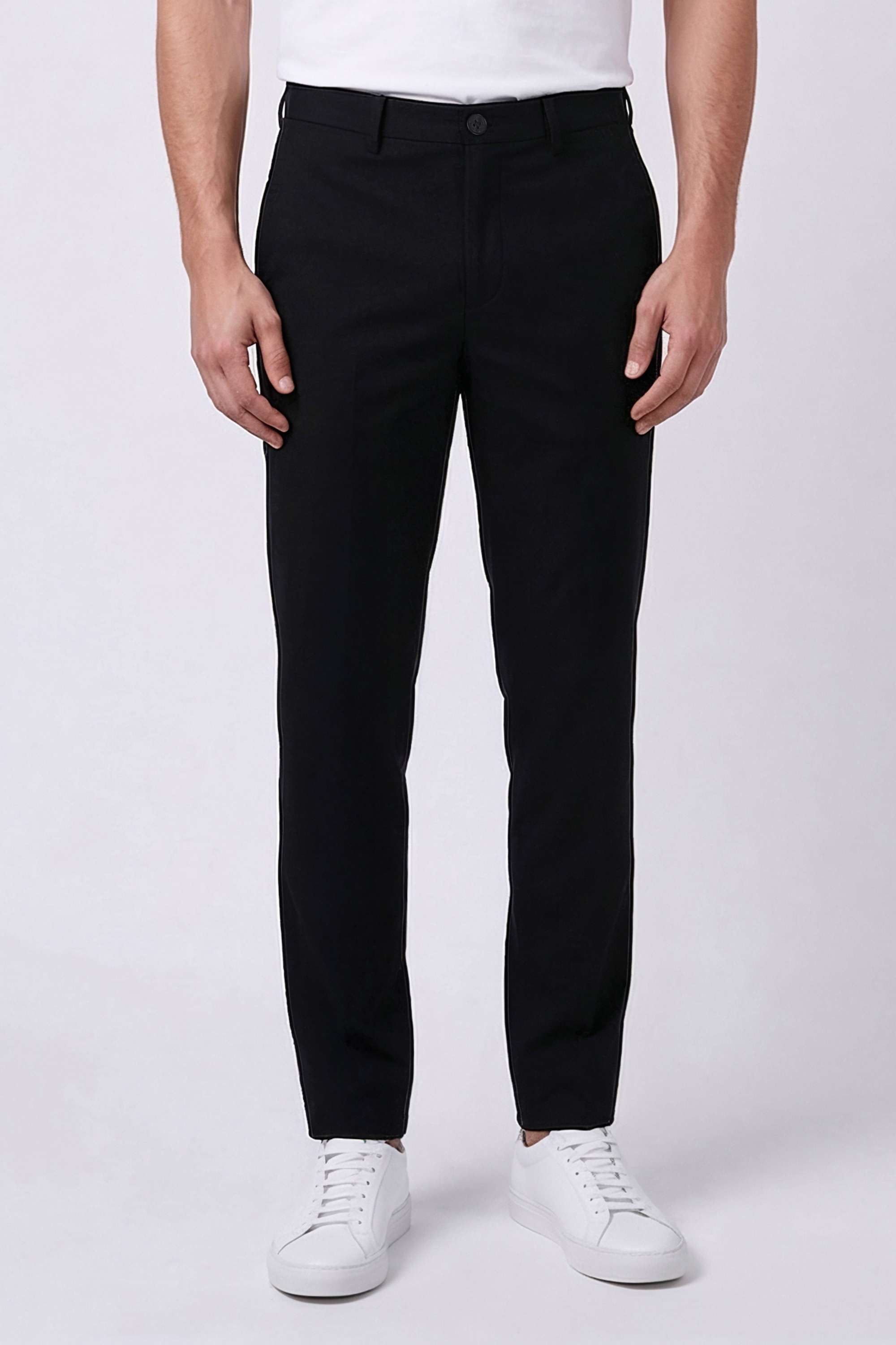 Solid-Cotton-Blend-Slim-Fit-Men-s-Trousers