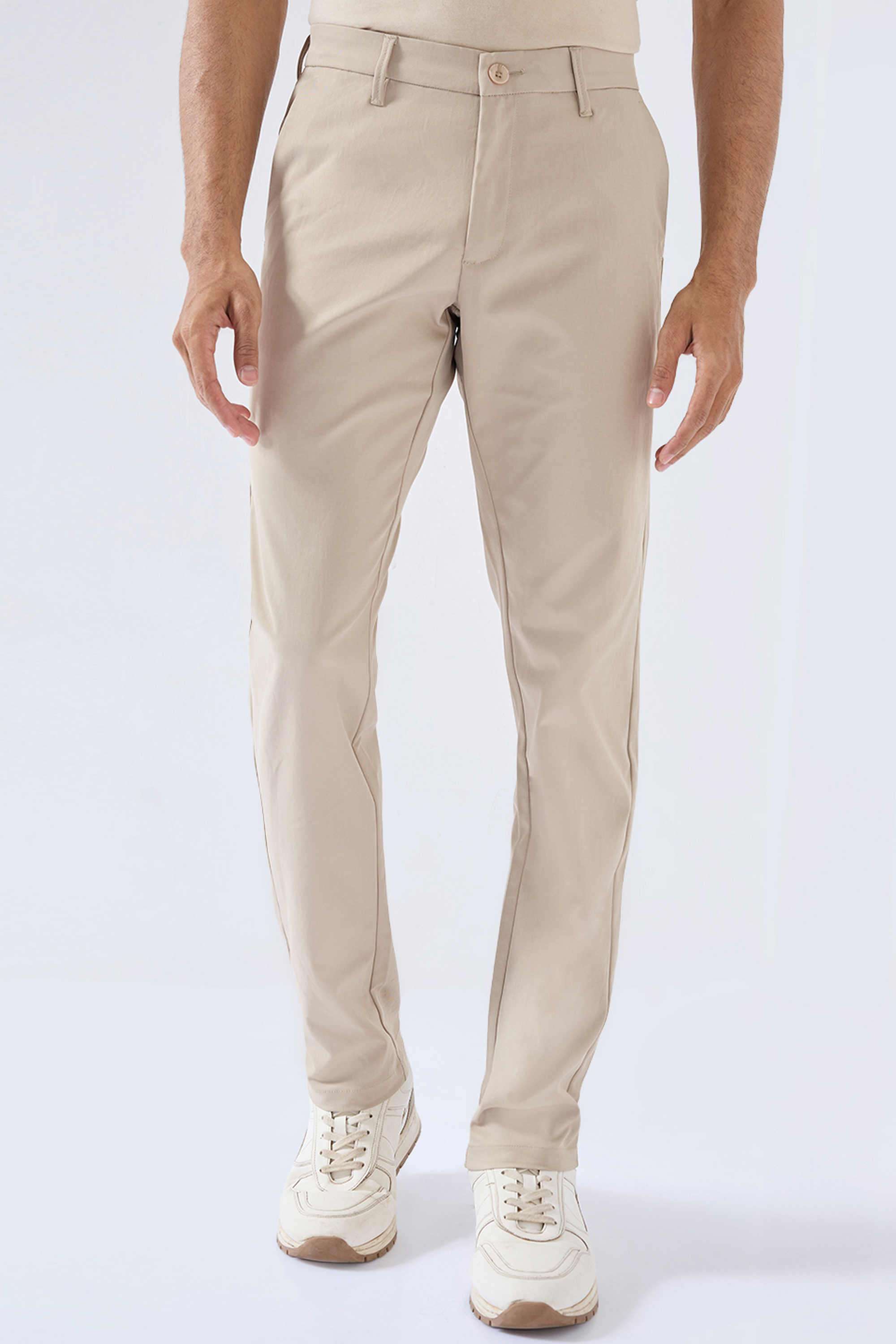 Solid-Polyester-Regular-Fit-Men-s-Trousers