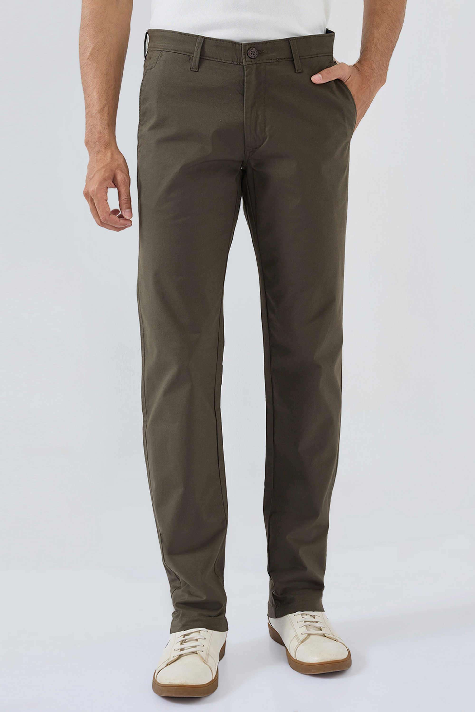 Solid-Cotton-Regular-Fit-Men-s-Trousers