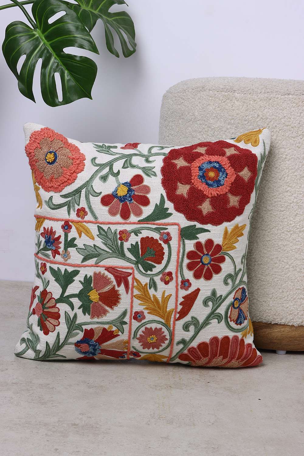 Global-Indian-Sujani-Mandala-Multi-Cushion-Cover-40x40-cm
