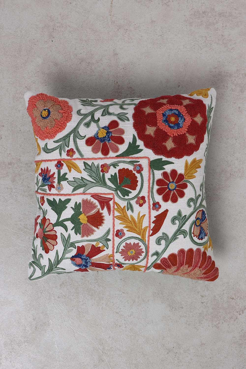 Global-Indian-Sujani-Mandala-Multi-Cushion-Cover-40x40-cm