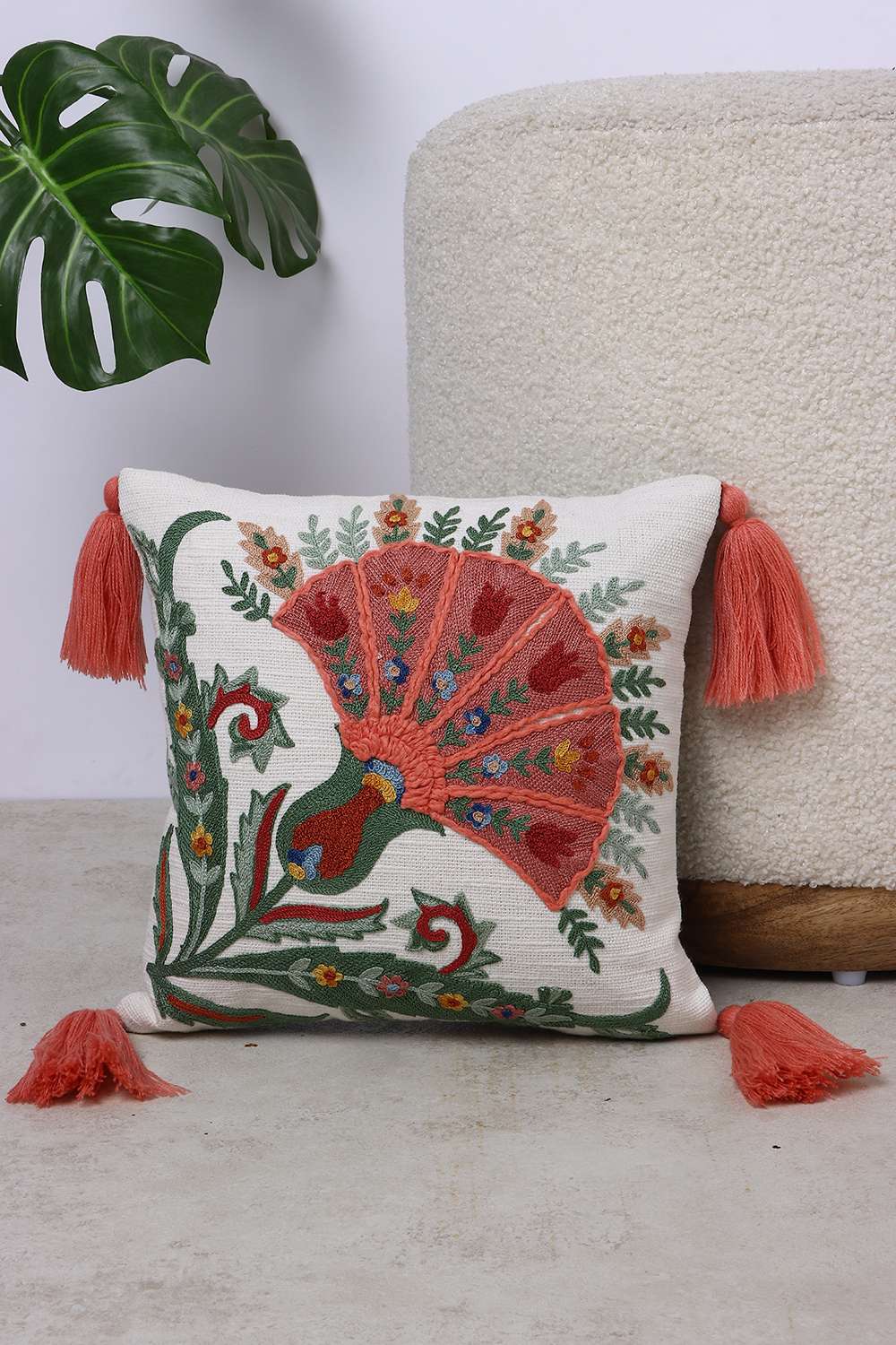 Global-Indian-Sujani-Butta-Green-Cushion-Cover-30x30-cm