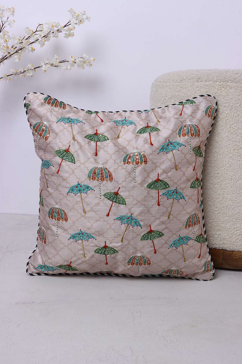 Global-Indian-Tuscan-Umbrella-Green-Cushion-Cover-40x40-cm