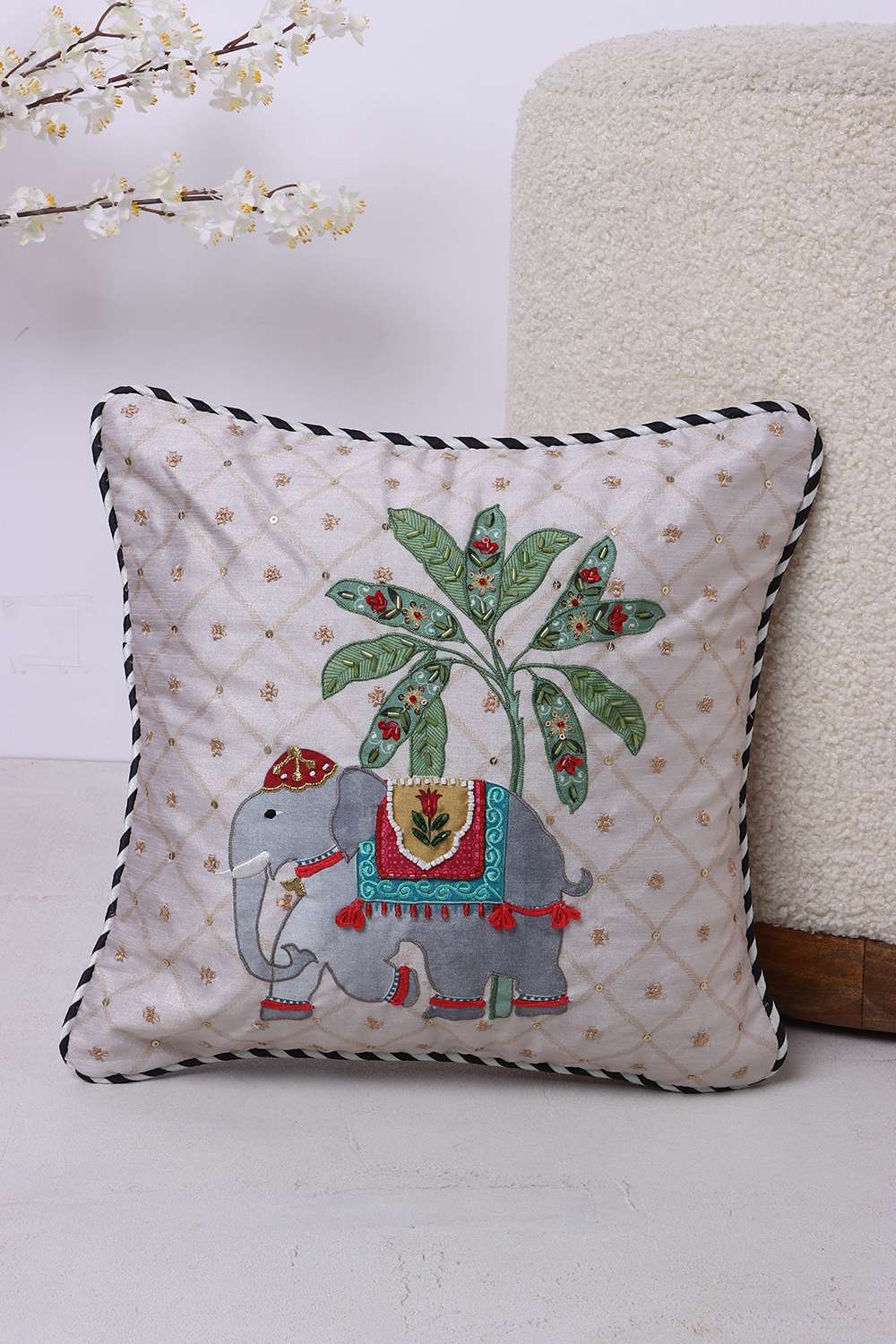 Global-Indian-Tuscan-Elephant-Grey-Cushion-Cover-30x30-cm