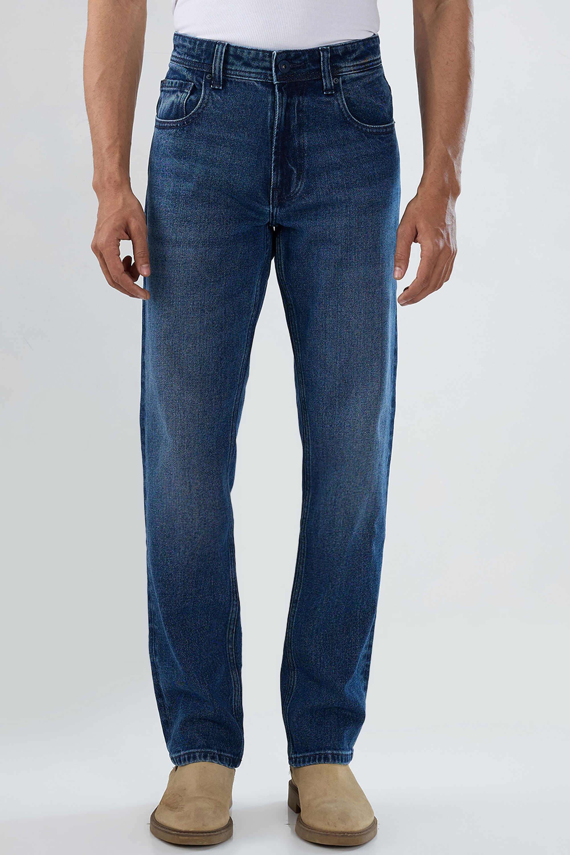 Solid-Cotton-Stretch-Regular-Fit-Men-s-Jeans