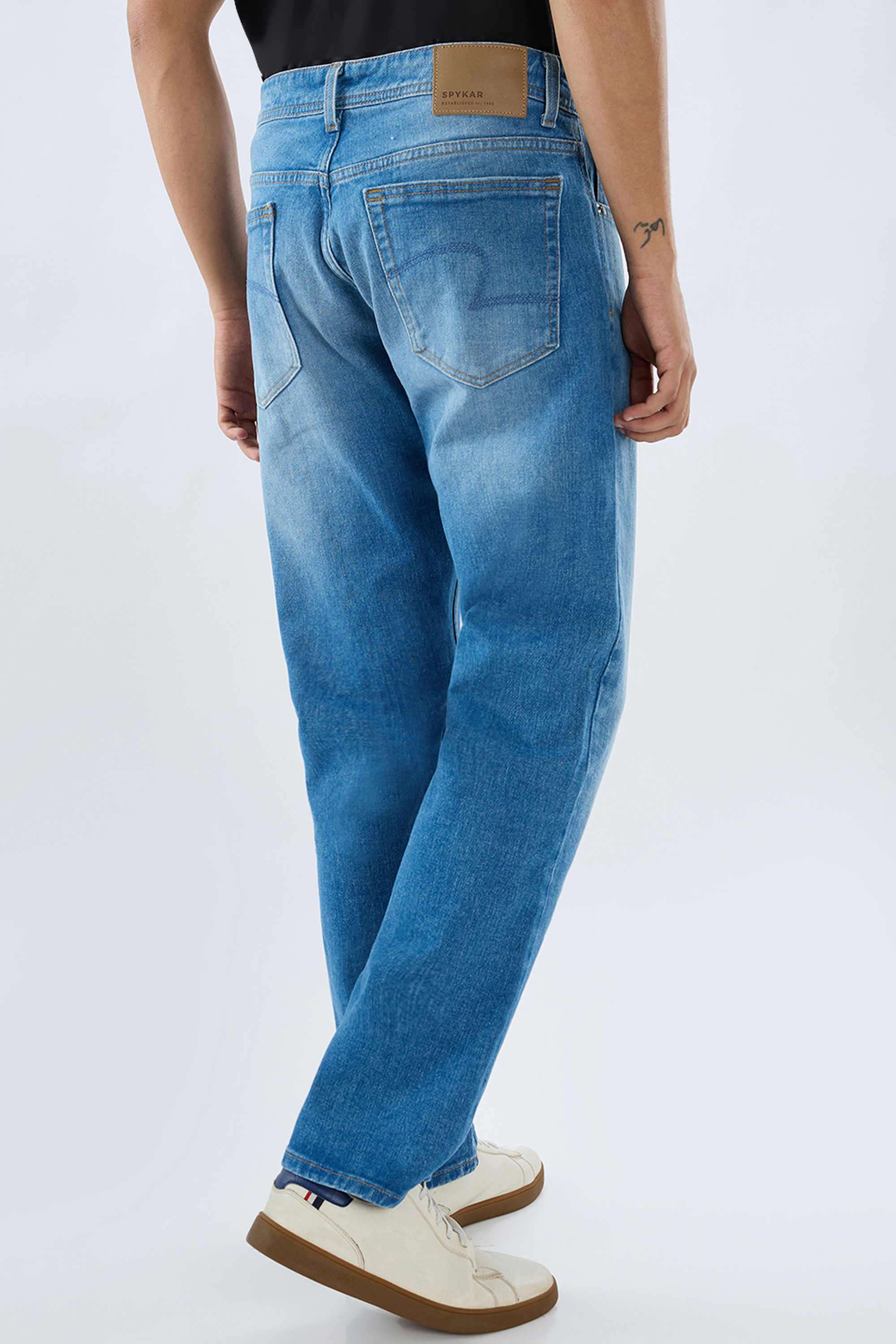 Solid-Cotton-Relaxed-Fit-Men-s-Jeans