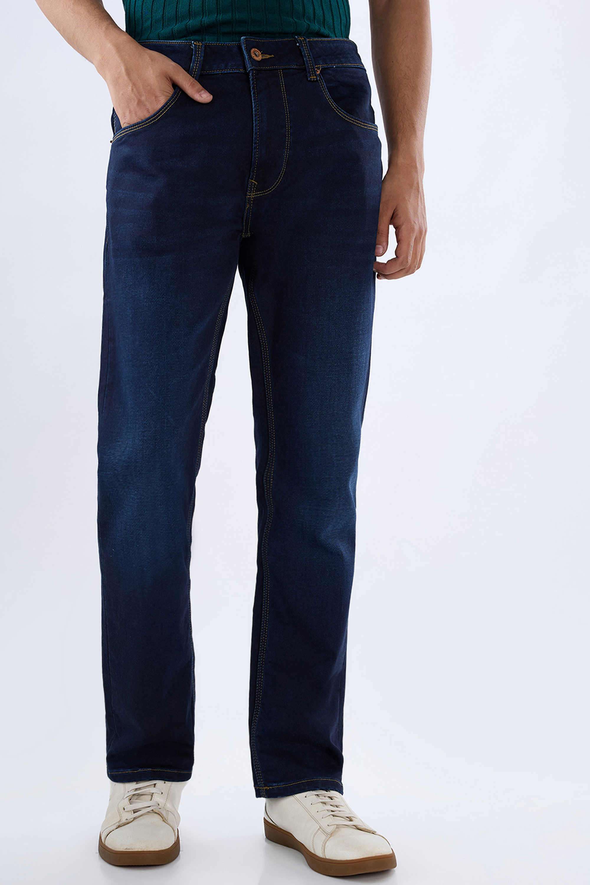 Solid-Cotton-Relaxed-Fit-Men-s-Jeans