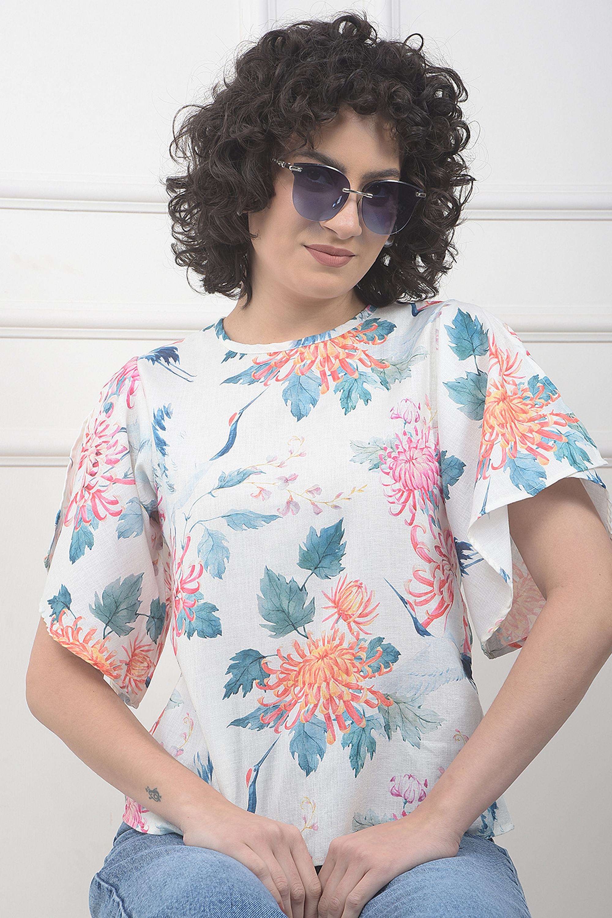 crimsoune club Printed Polyester Round Neck Women's Top-picture-20