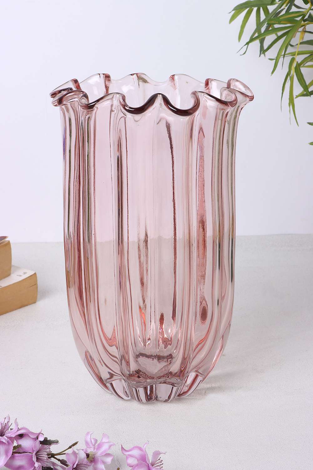 Poetic-Opulense-Sterling-Flr-Rim-Glass-Vase-Pink-25Cm