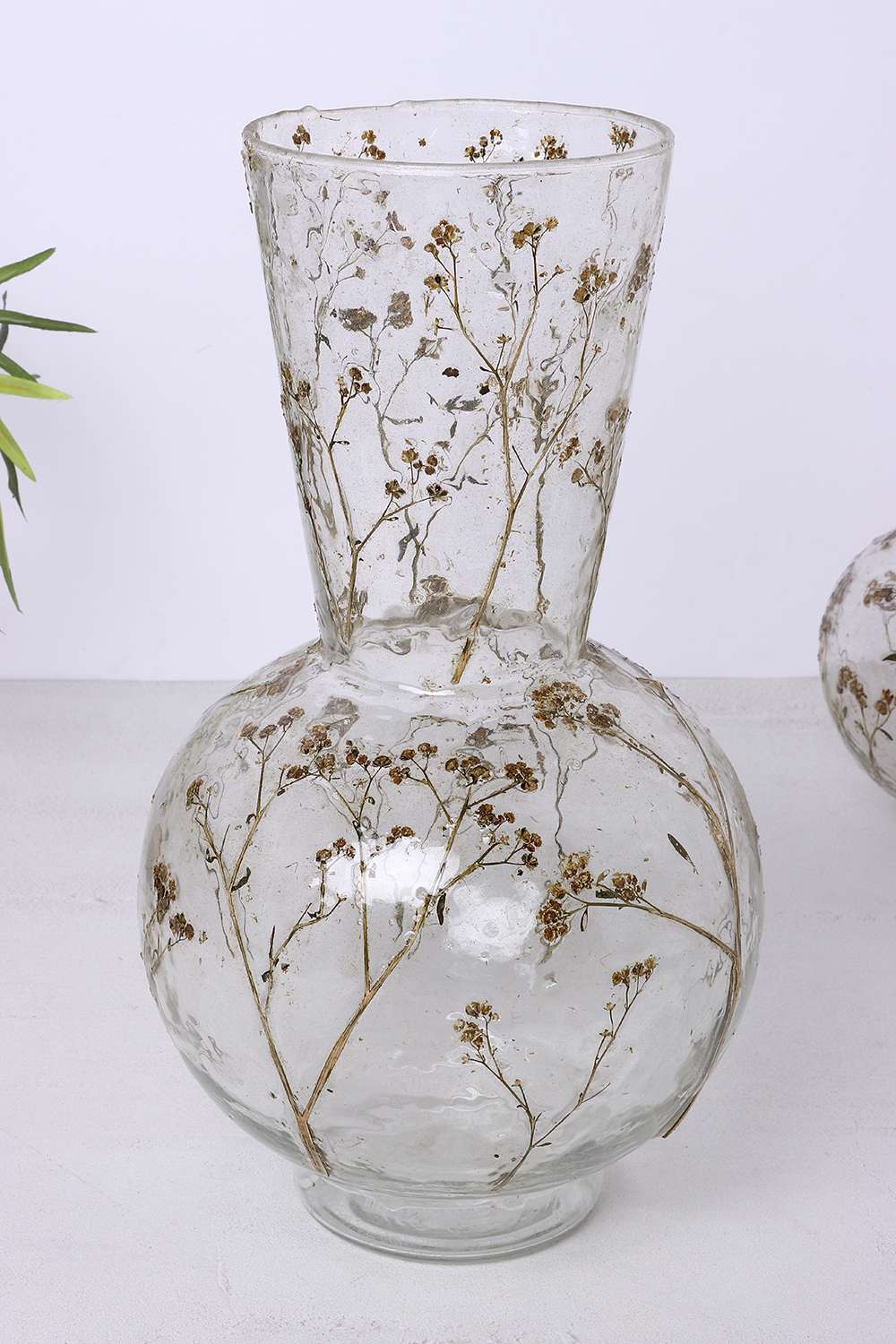 Poetic-Opulence-Ecru-Dried-Flower-Glass-Vase-35Cm