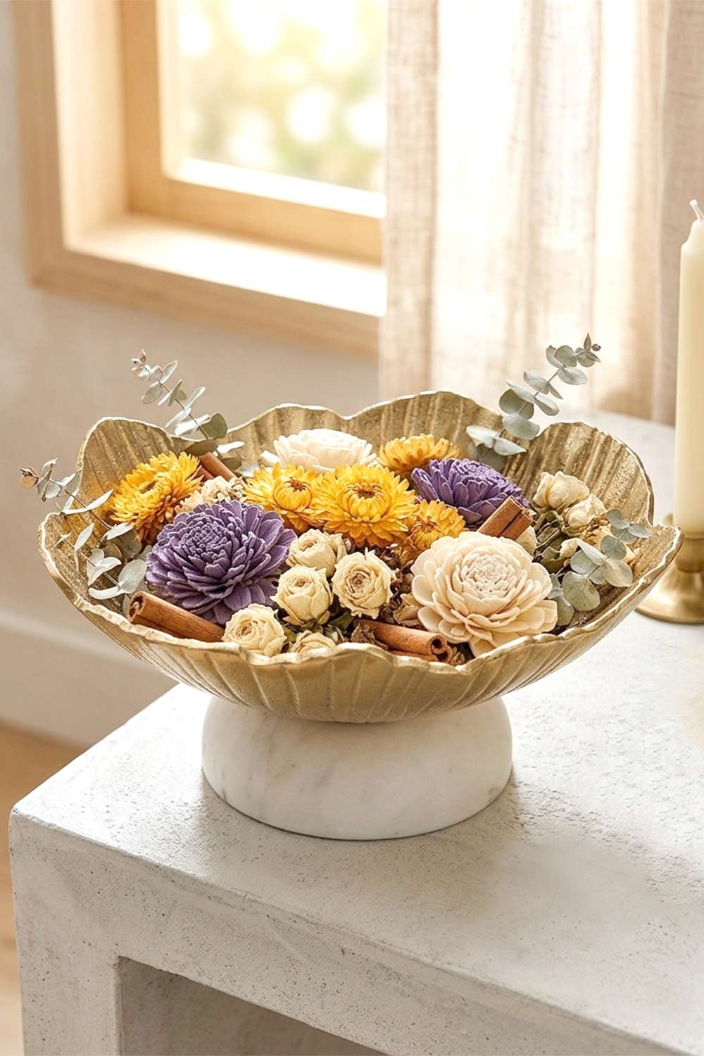 Poetic-Opulence-Ziva-Daisy-Bowl-With-Marbel-Bs-Large-30Cm