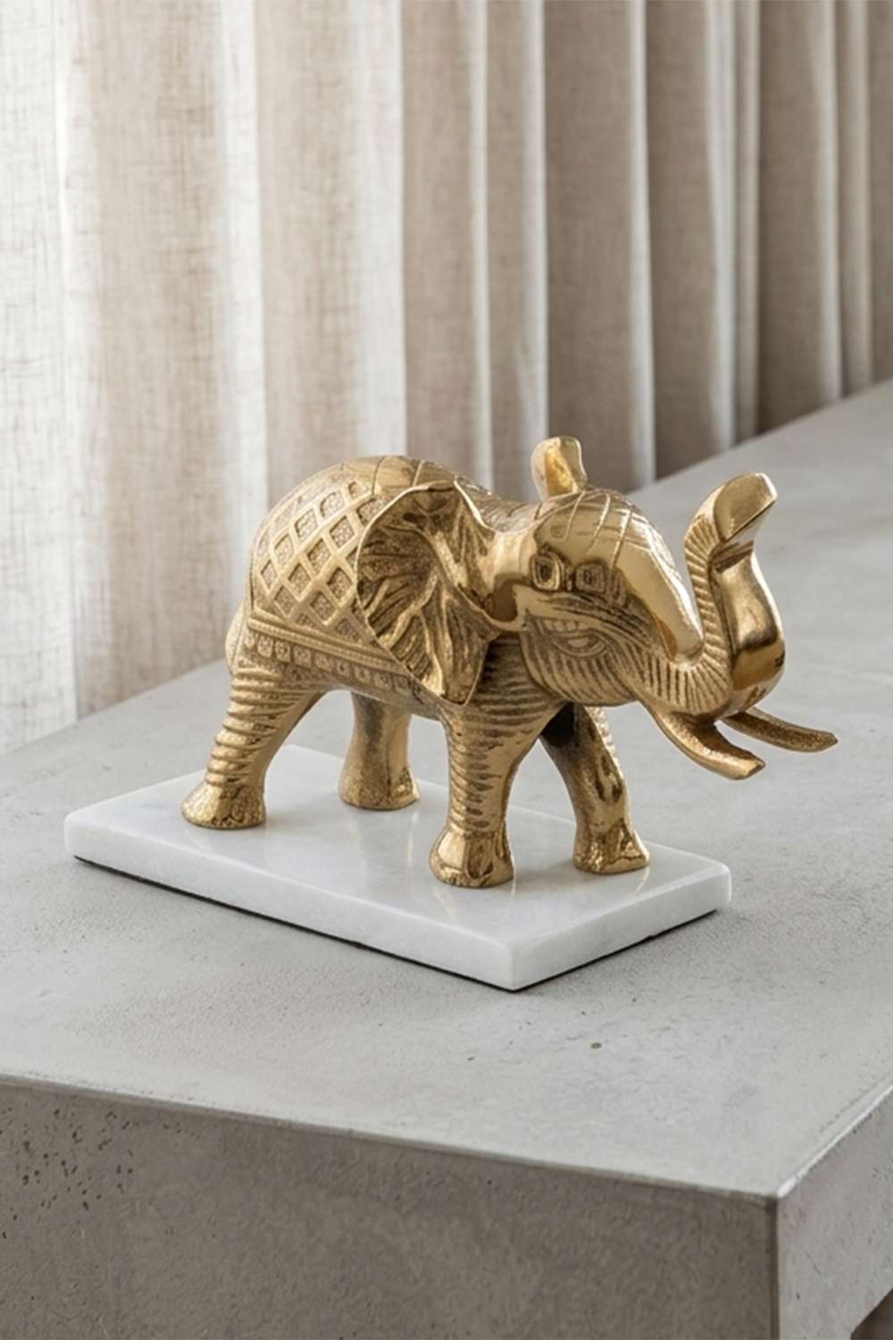 Global-Indian-Safari-Elepahnt-With-Marbel-Bs-Medium-19Cm