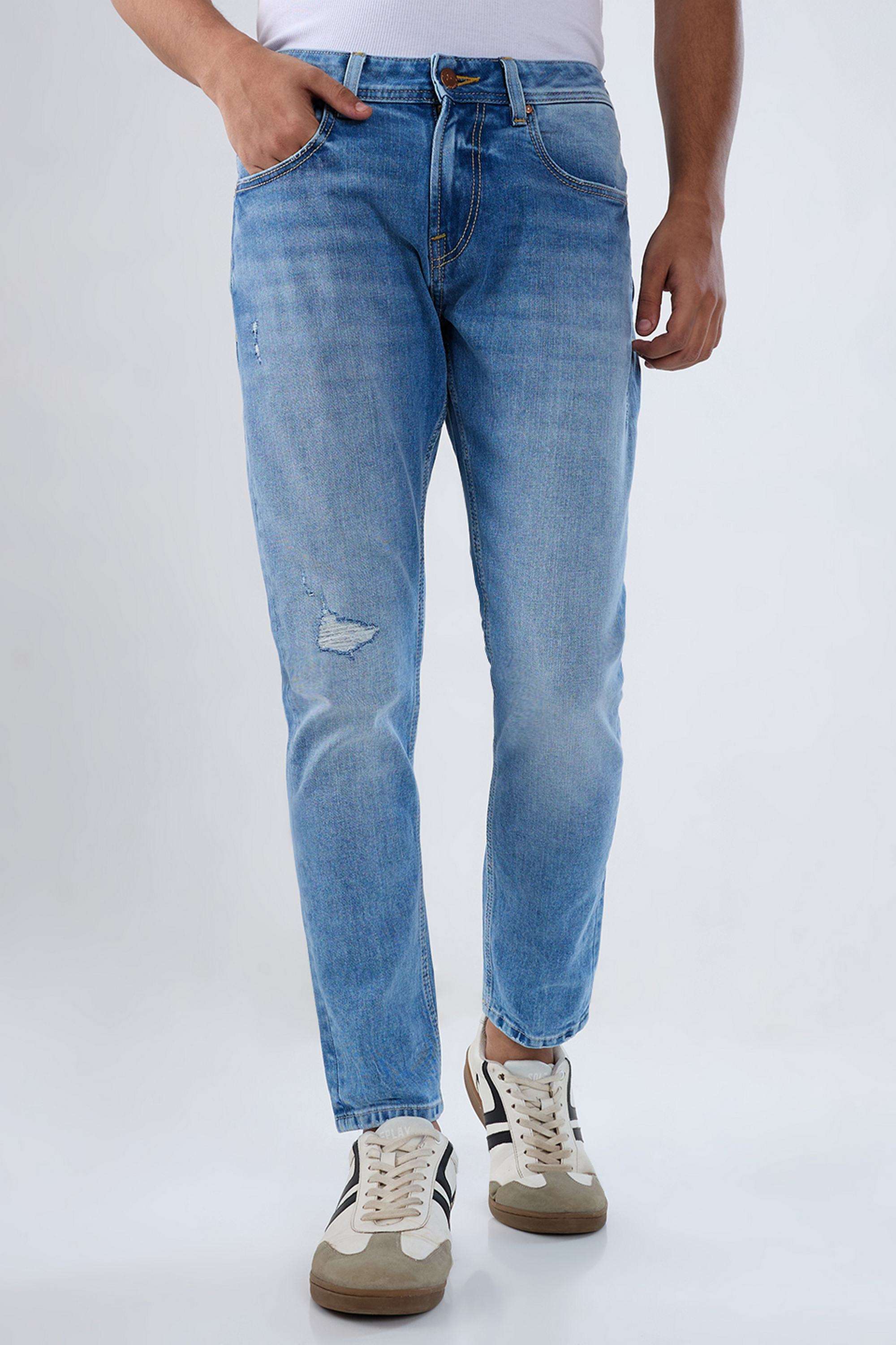 Solid-Cotton-Slim-Fit-Men-s-Jeans