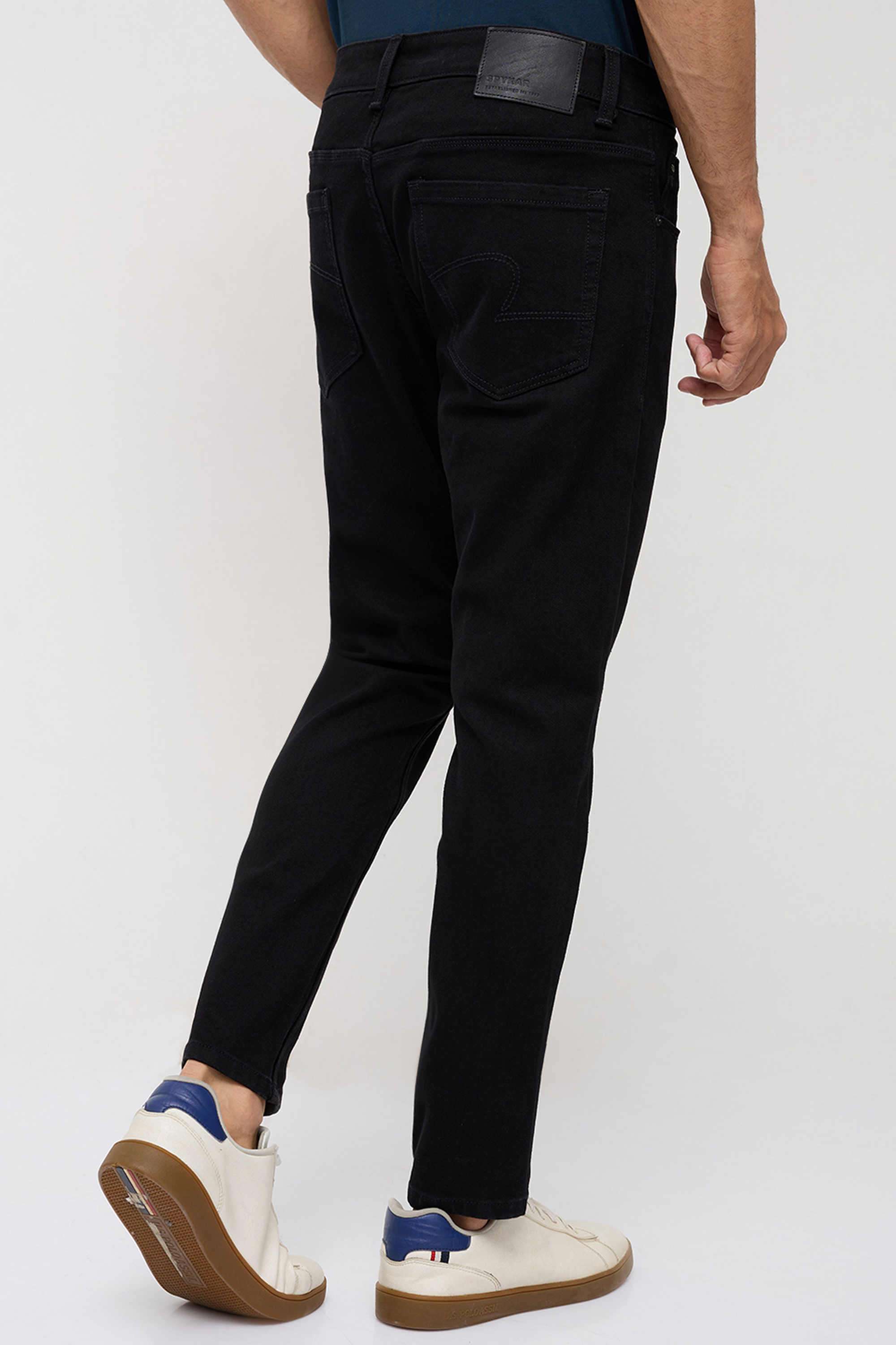 Solid-Cotton-Slim-Fit-Men-s-Jeans