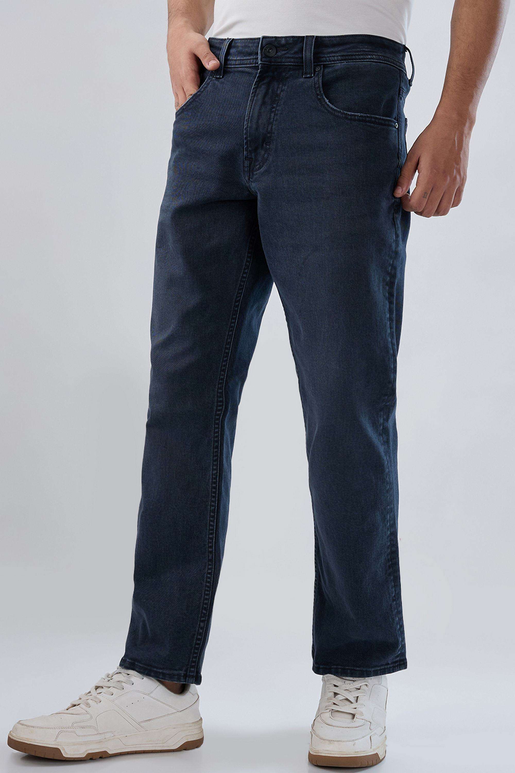 Solid-Cotton-Slim-Fit-Men-s-Jeans