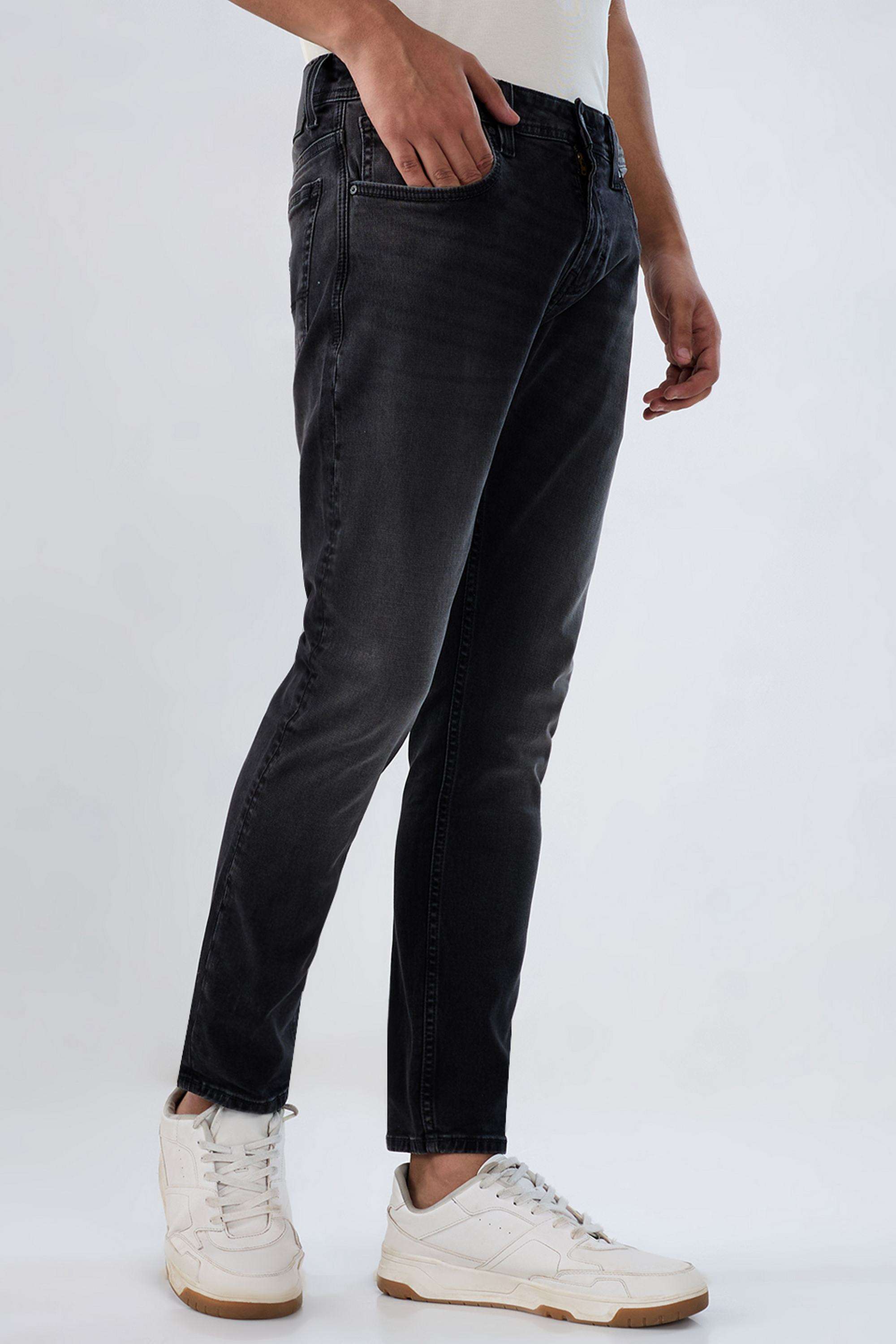 Solid-Cotton-Slim-Fit-Men-s-Jeans