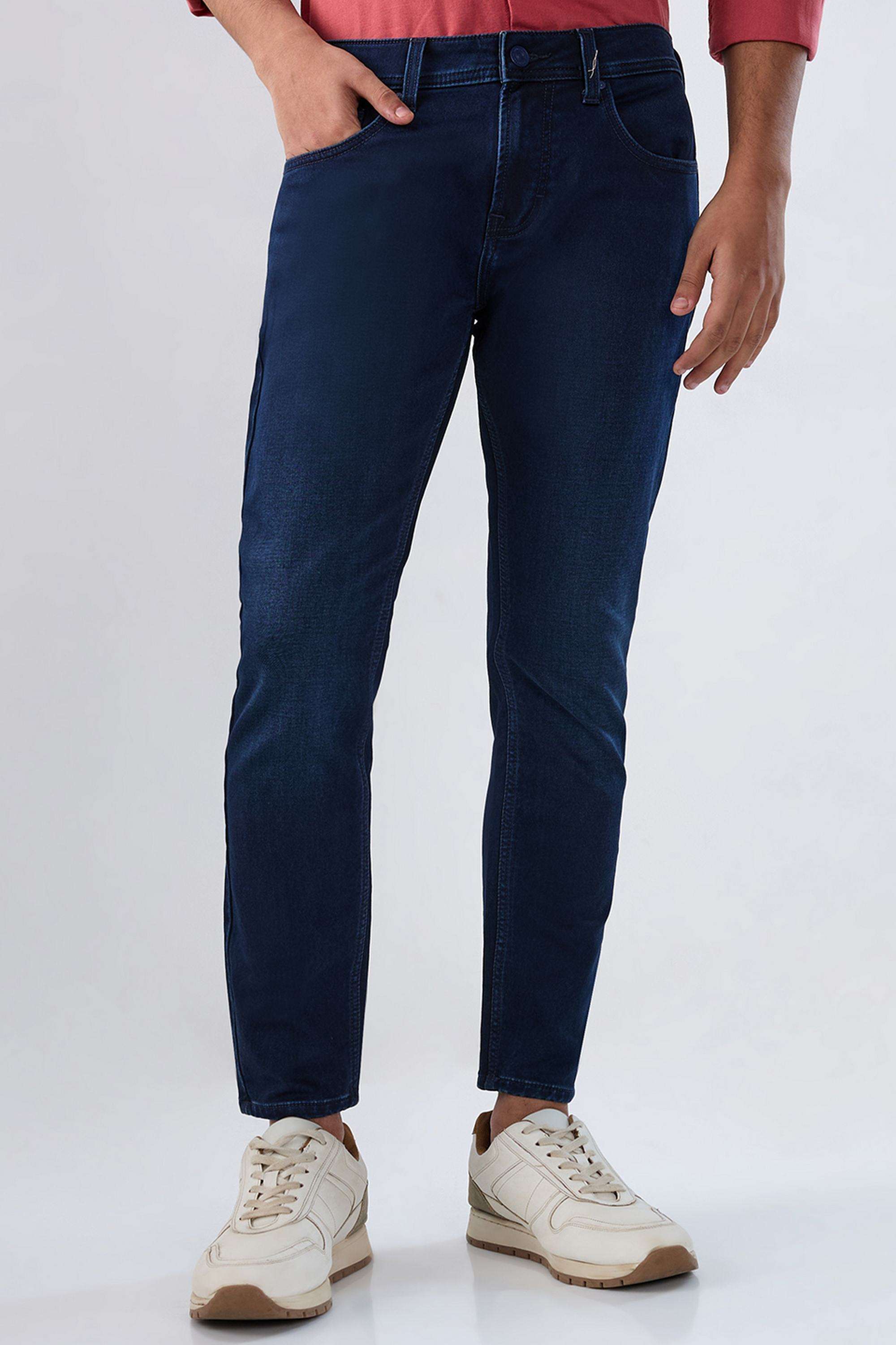 Solid-Cotton-Slim-Fit-Men-s-Jeans