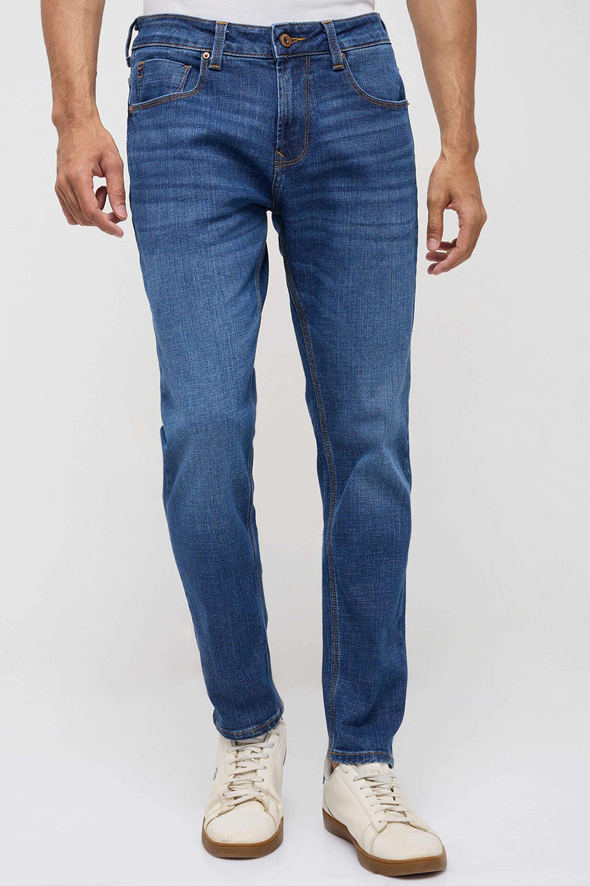 Solid-Cotton-Slim-Fit-Men-s-Jeans