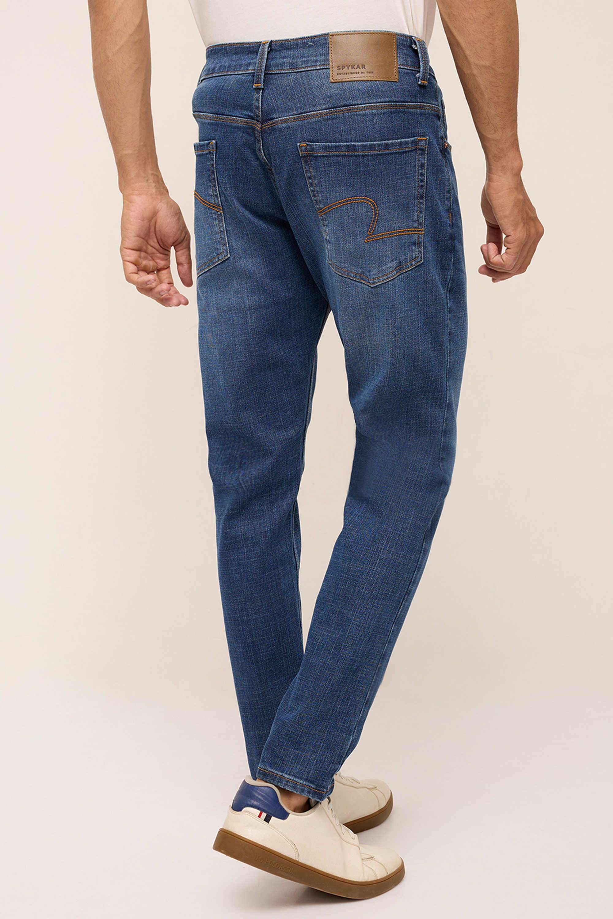 Solid-Cotton-Slim-Fit-Men-s-Jeans