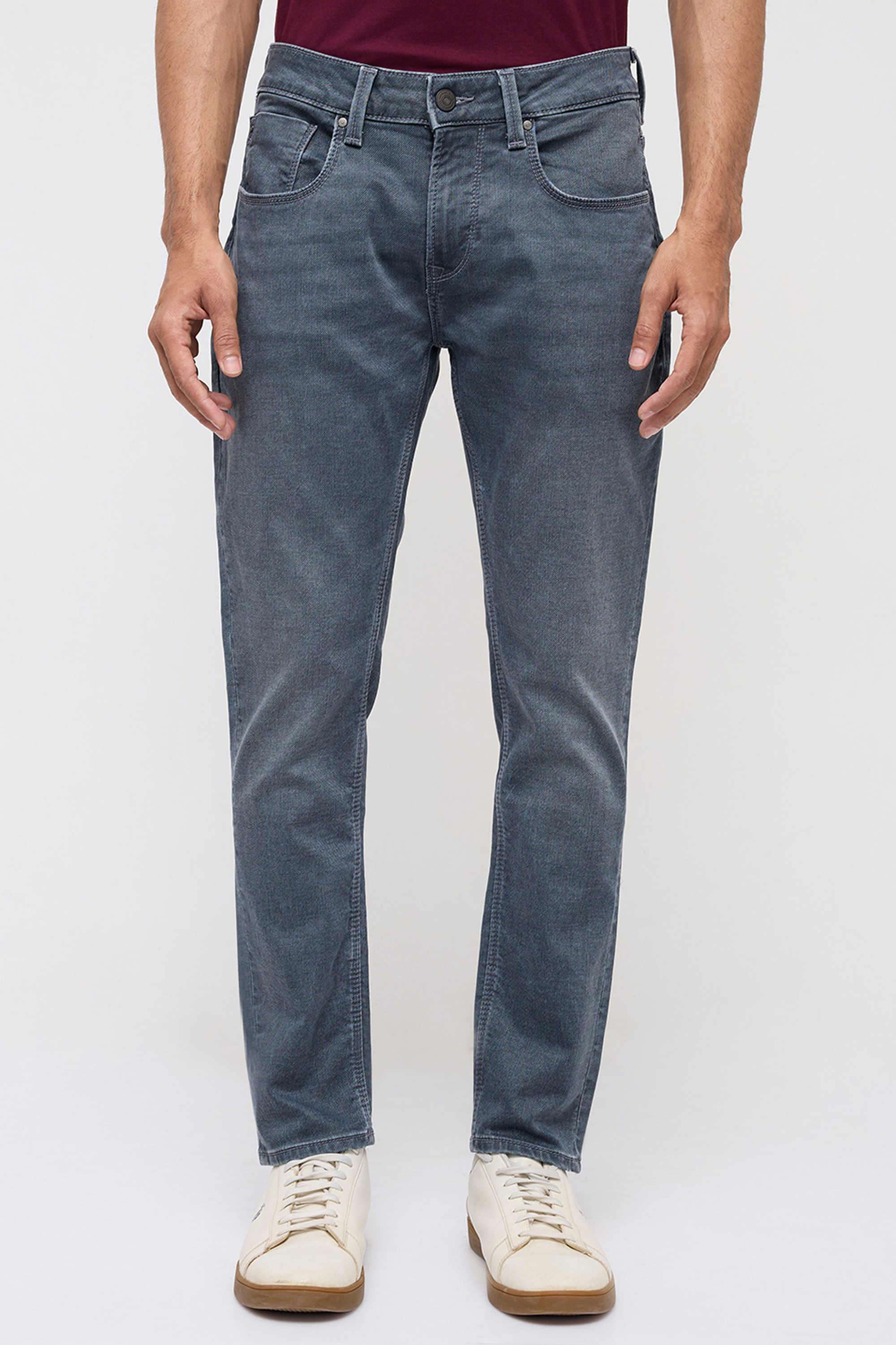 Solid-Cotton-Slim-Fit-Men-s-Jeans