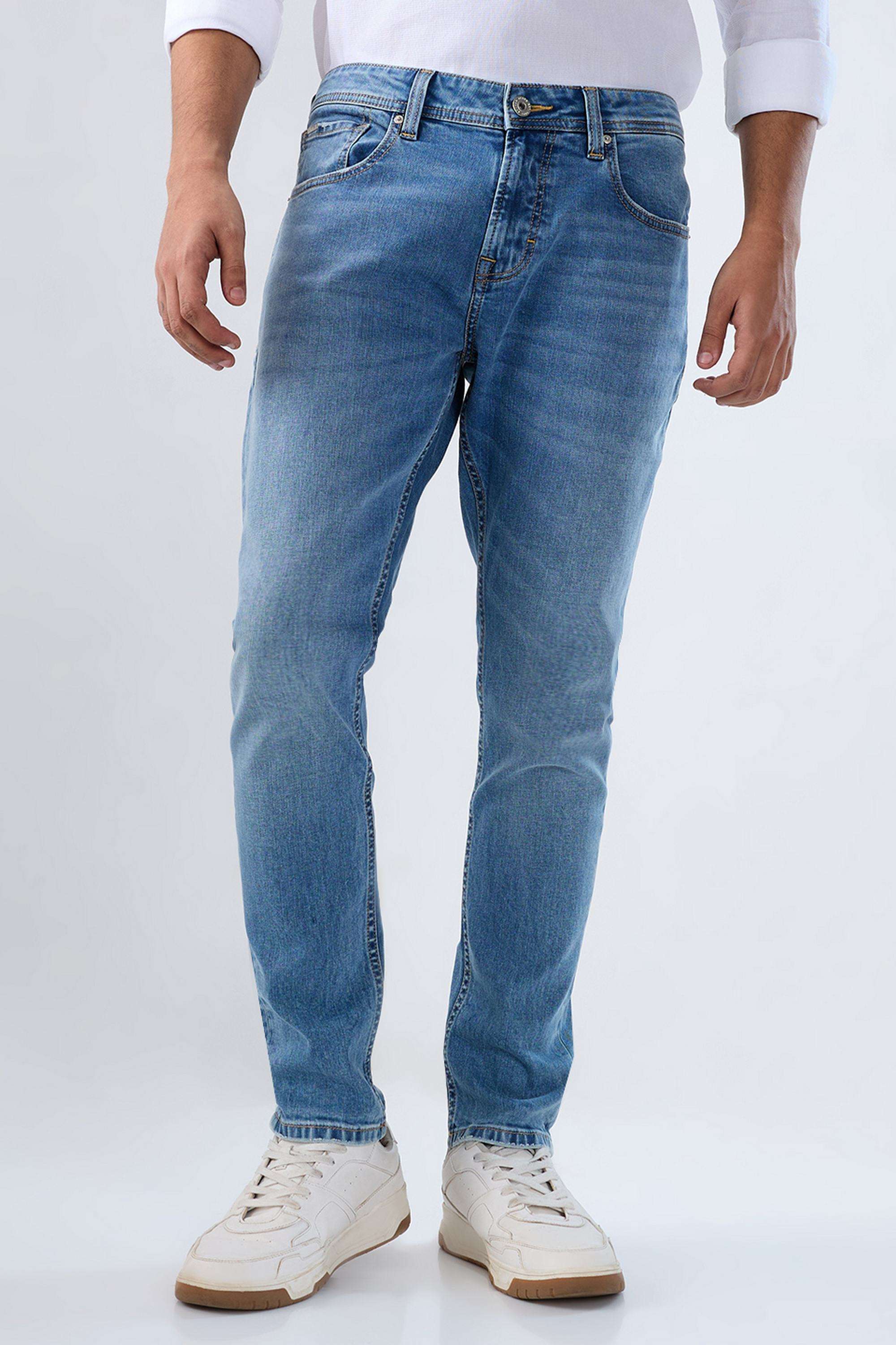Solid-Cotton-Slim-Fit-Men-s-Jeans