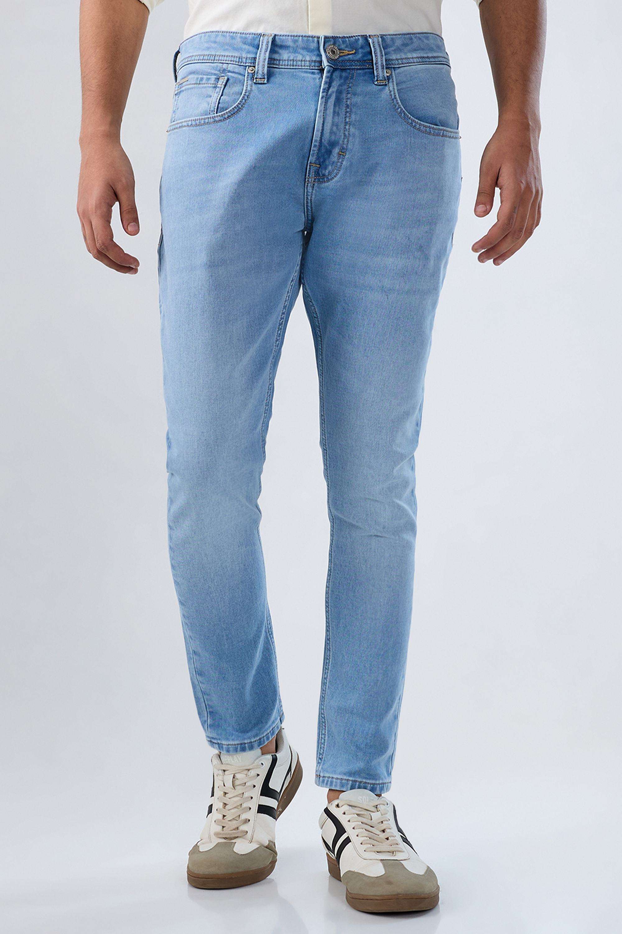 Solid-Cotton-Slim-Fit-Men-s-Jeans