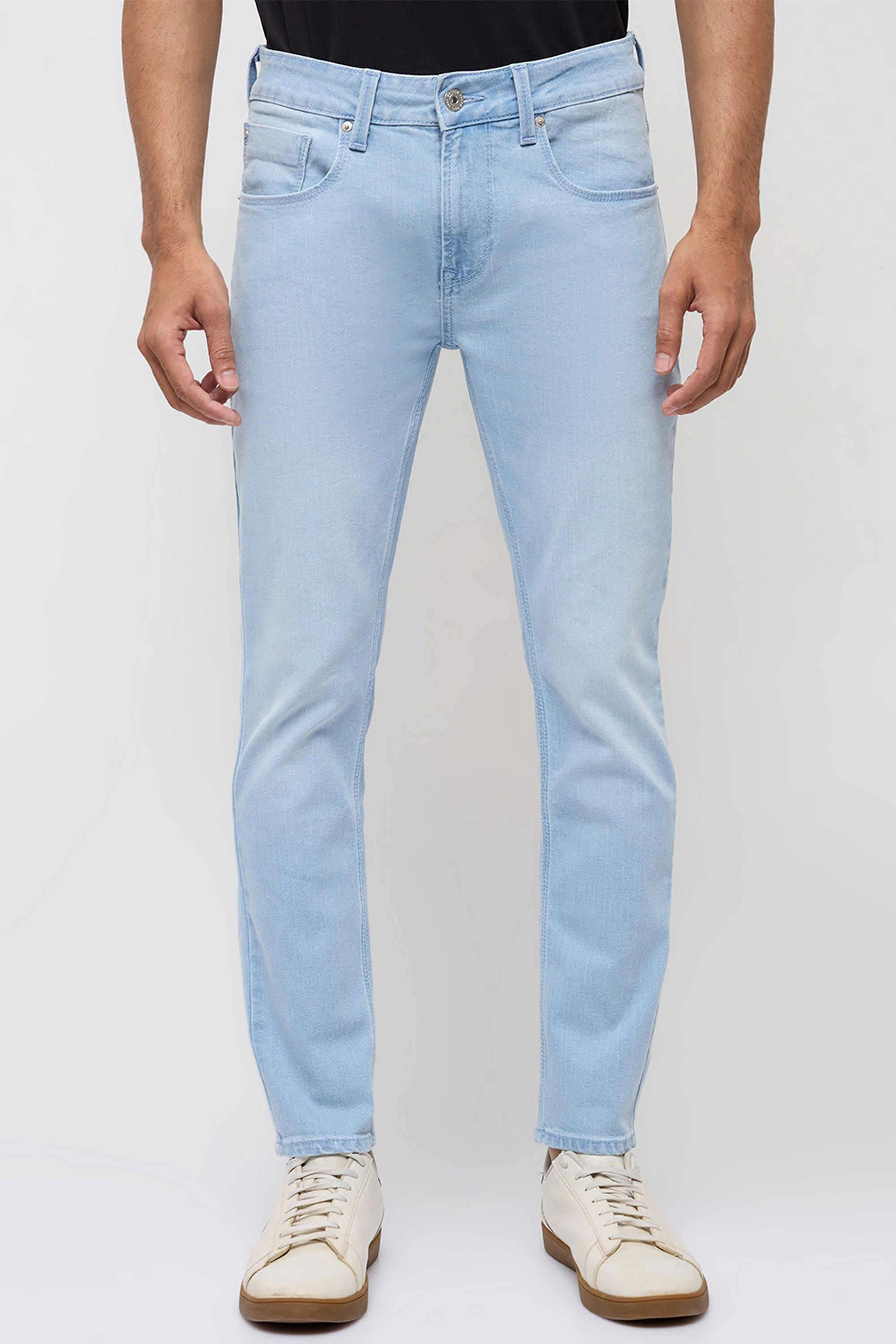 Solid-Cotton-Slim-Fit-Men-s-Jeans