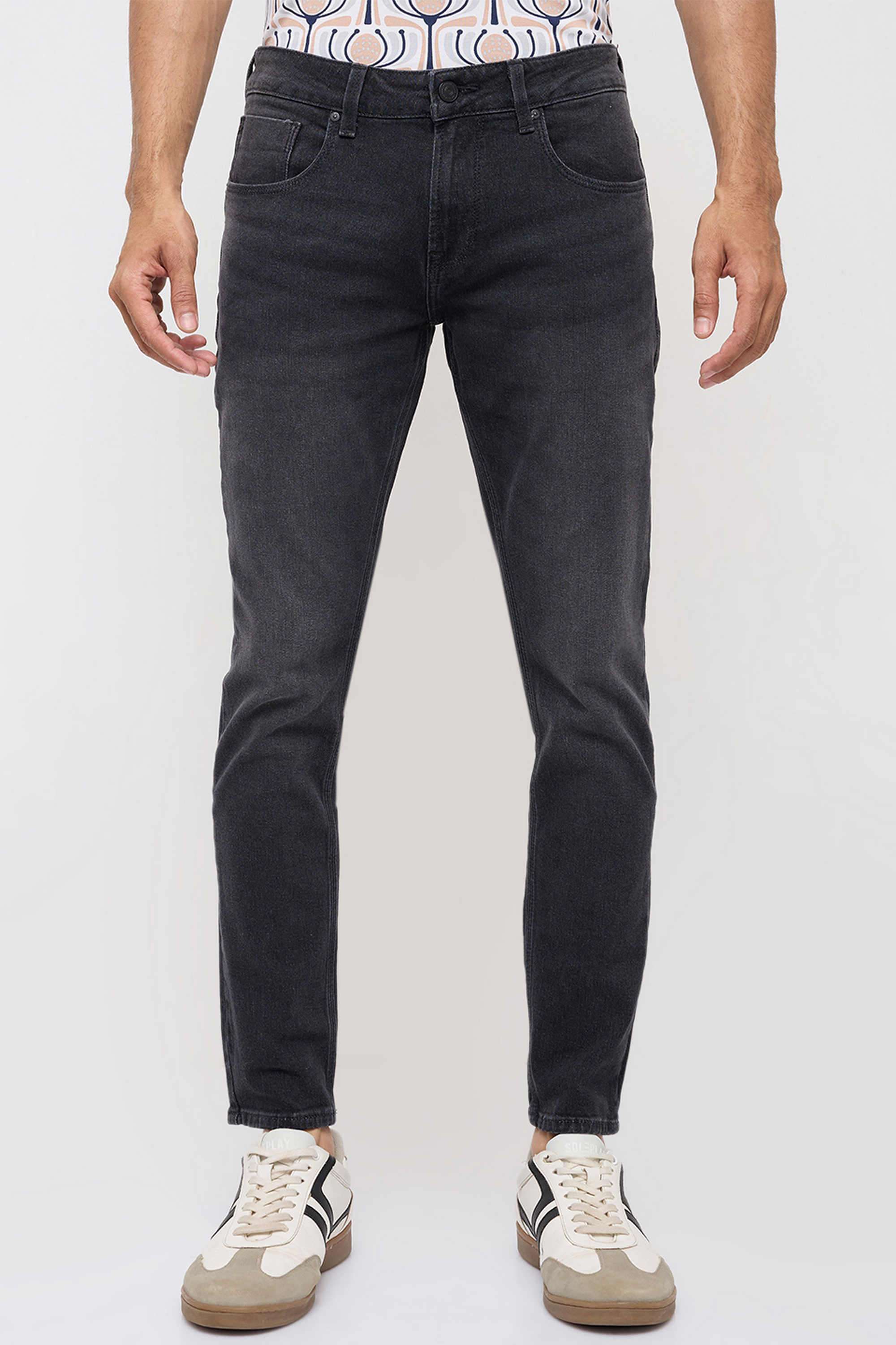 Solid-Cotton-Slim-Fit-Men-s-Jeans