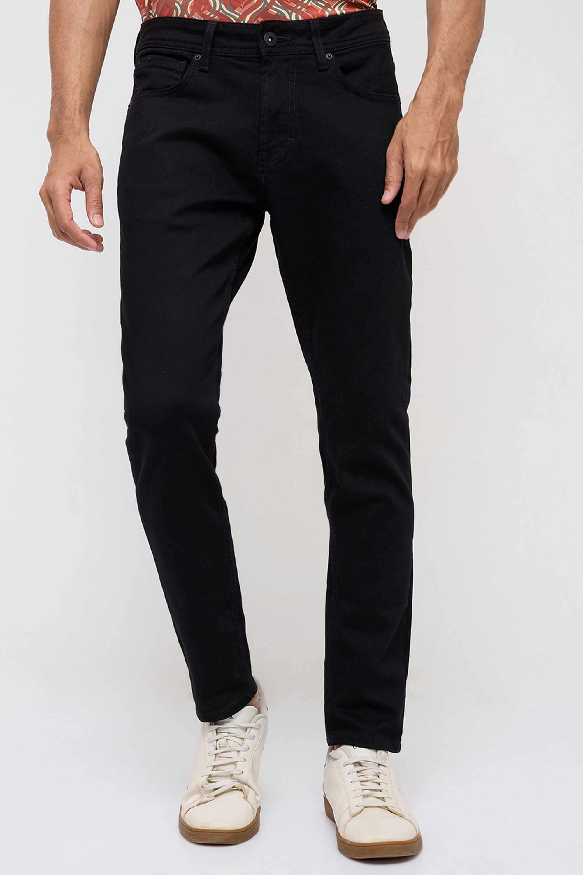 Solid-Cotton-Slim-Fit-Men-s-Jeans