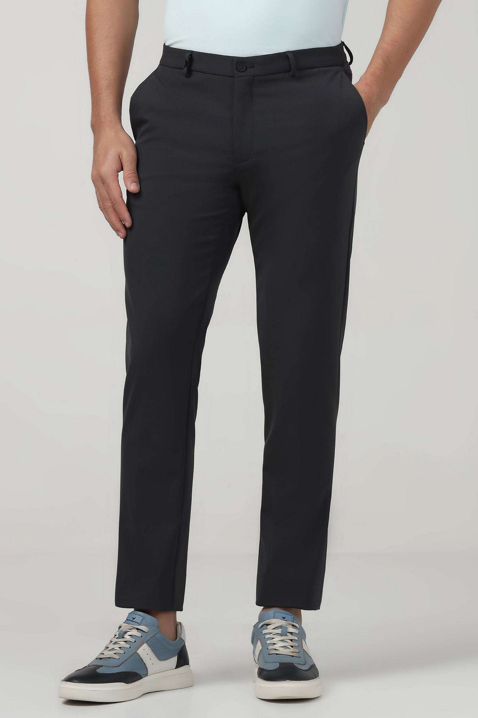 Solid-Nylon-Slim-Fit-Men-s-Trousers