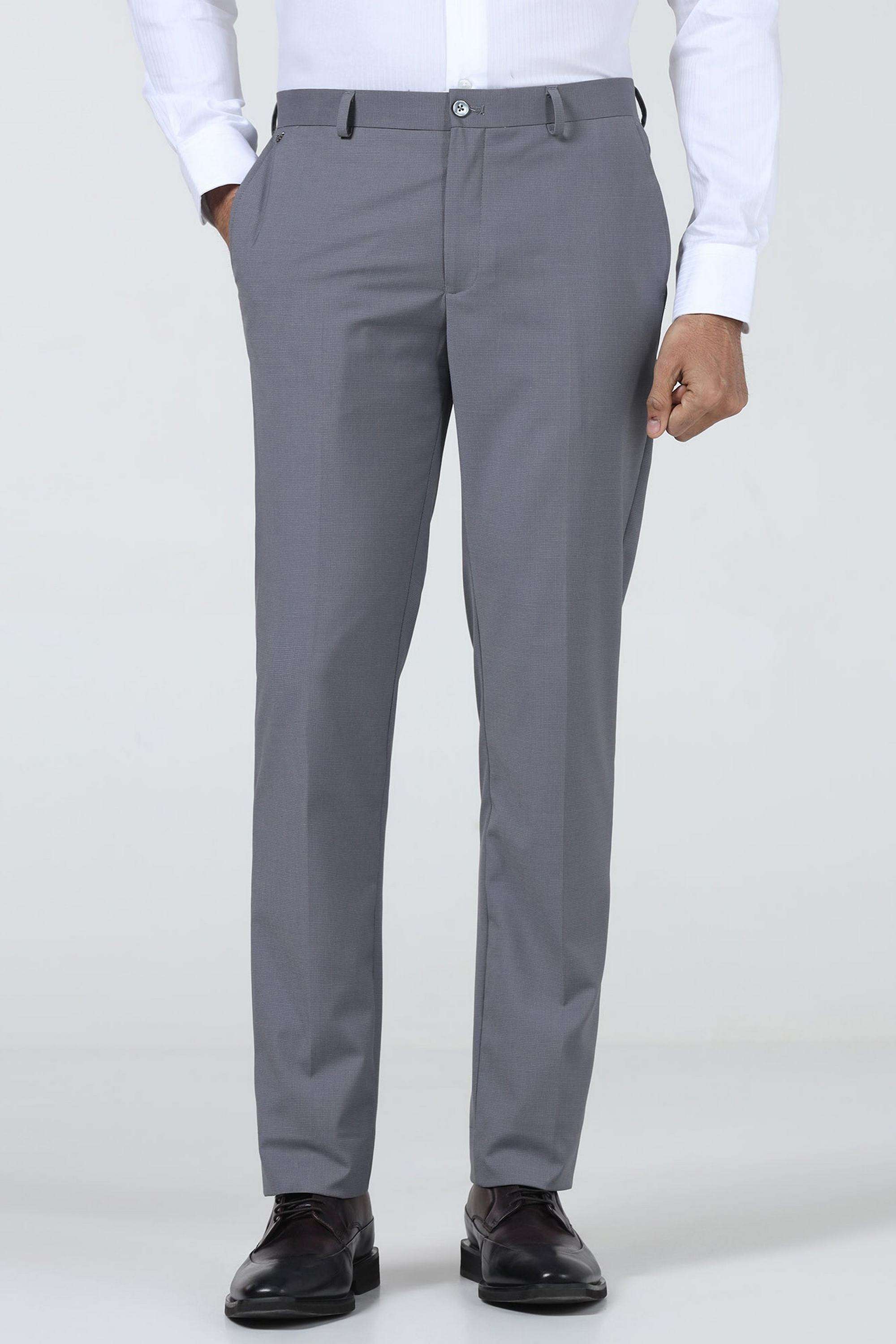 Solid-Poly-Blend-Slim-Fit-Men-s-Trousers