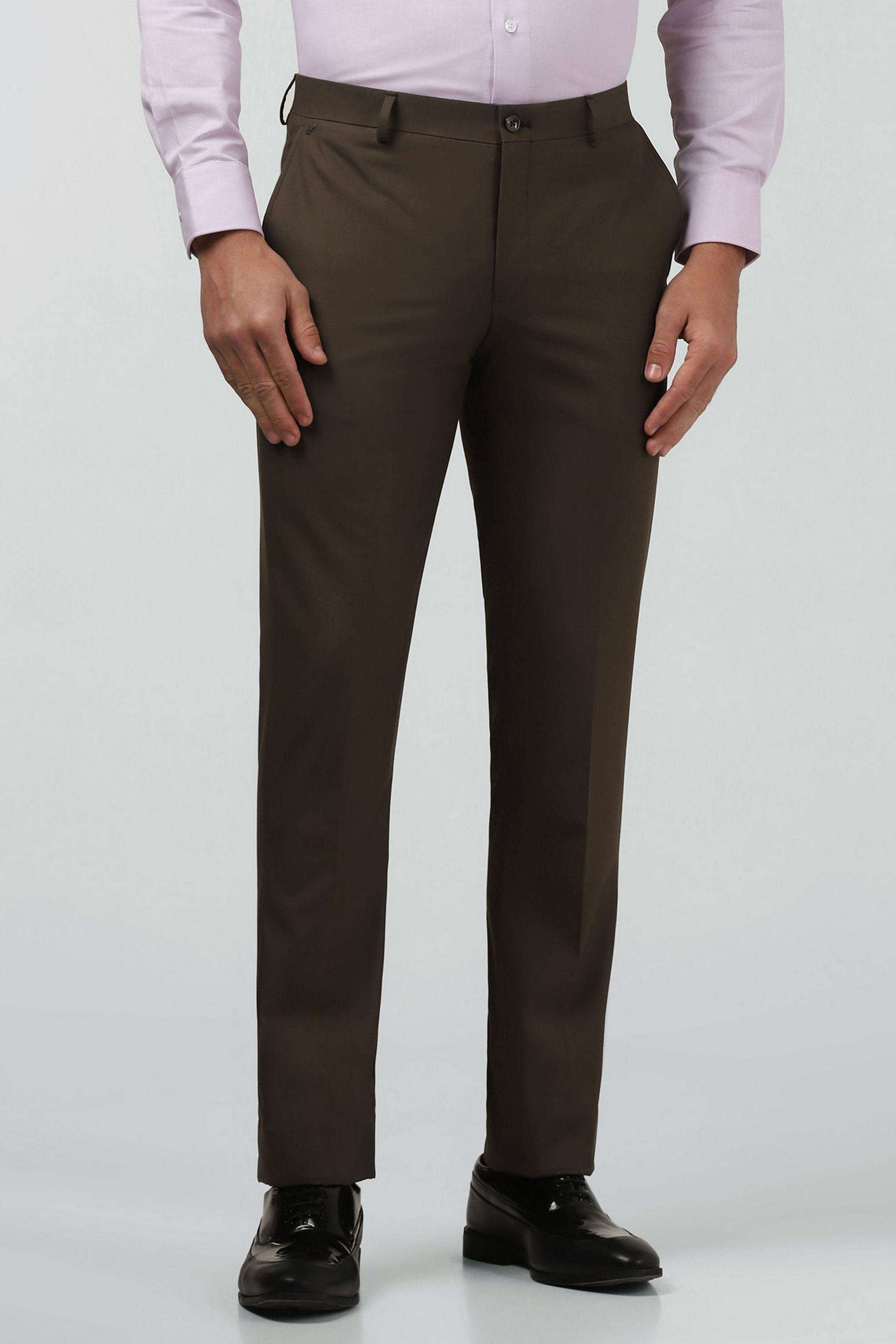 Solid-Poly-Blend-Super-Slim-Fit-Men-s-Trousers