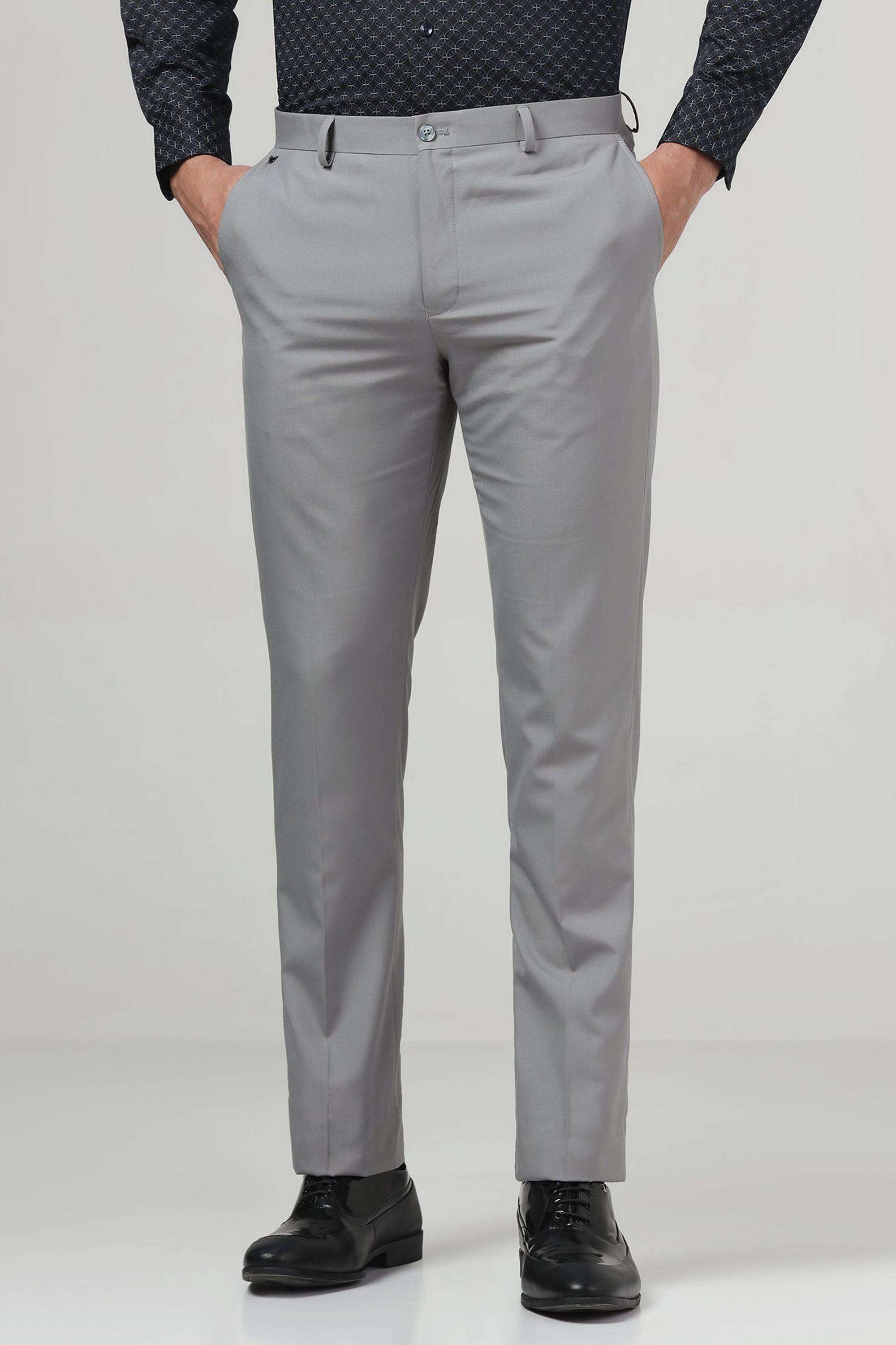 Solid-Poly-Blend-Super-Slim-Fit-Men-s-Trousers