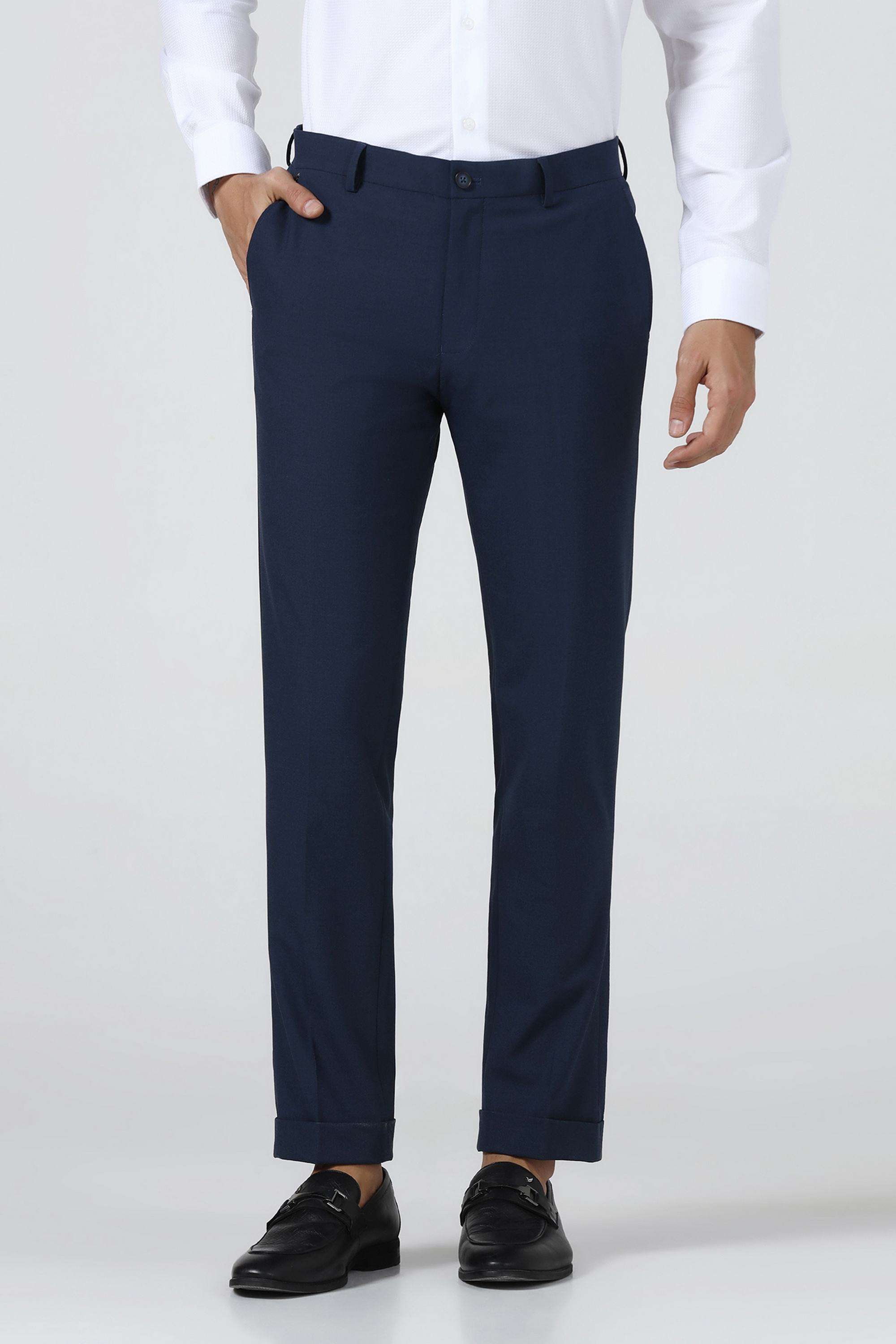 Solid-Poly-Blend-Slim-Fit-Men-s-Formal-Trousers