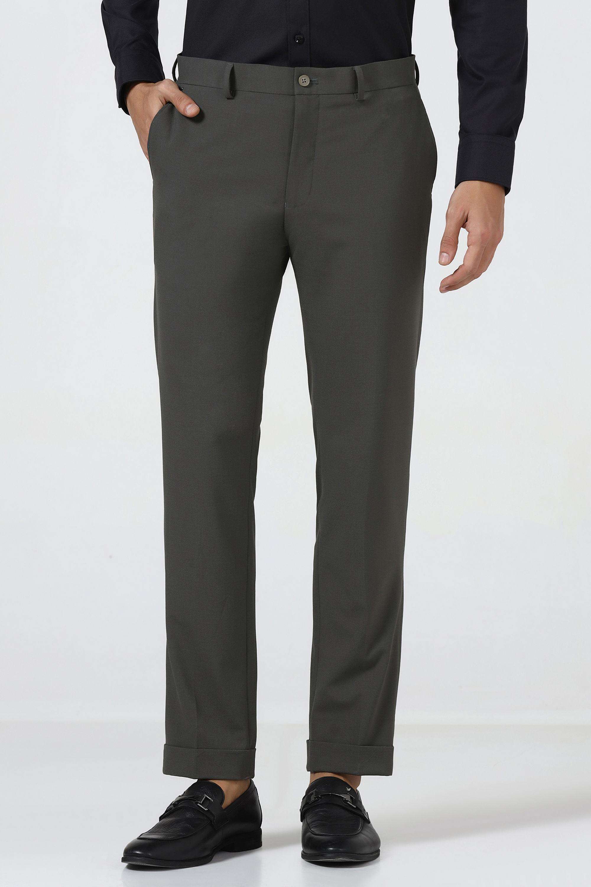 Solid-Poly-Blend-Slim-Fit-Men-s-Formal-Trousers