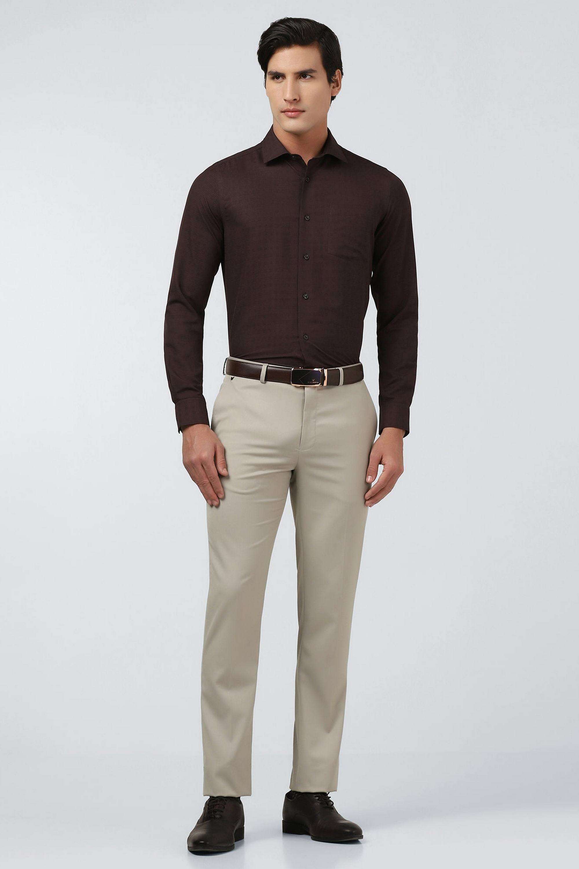 Solid-Poly-Blend-Super-Slim-Fit-Men-s-Trousers