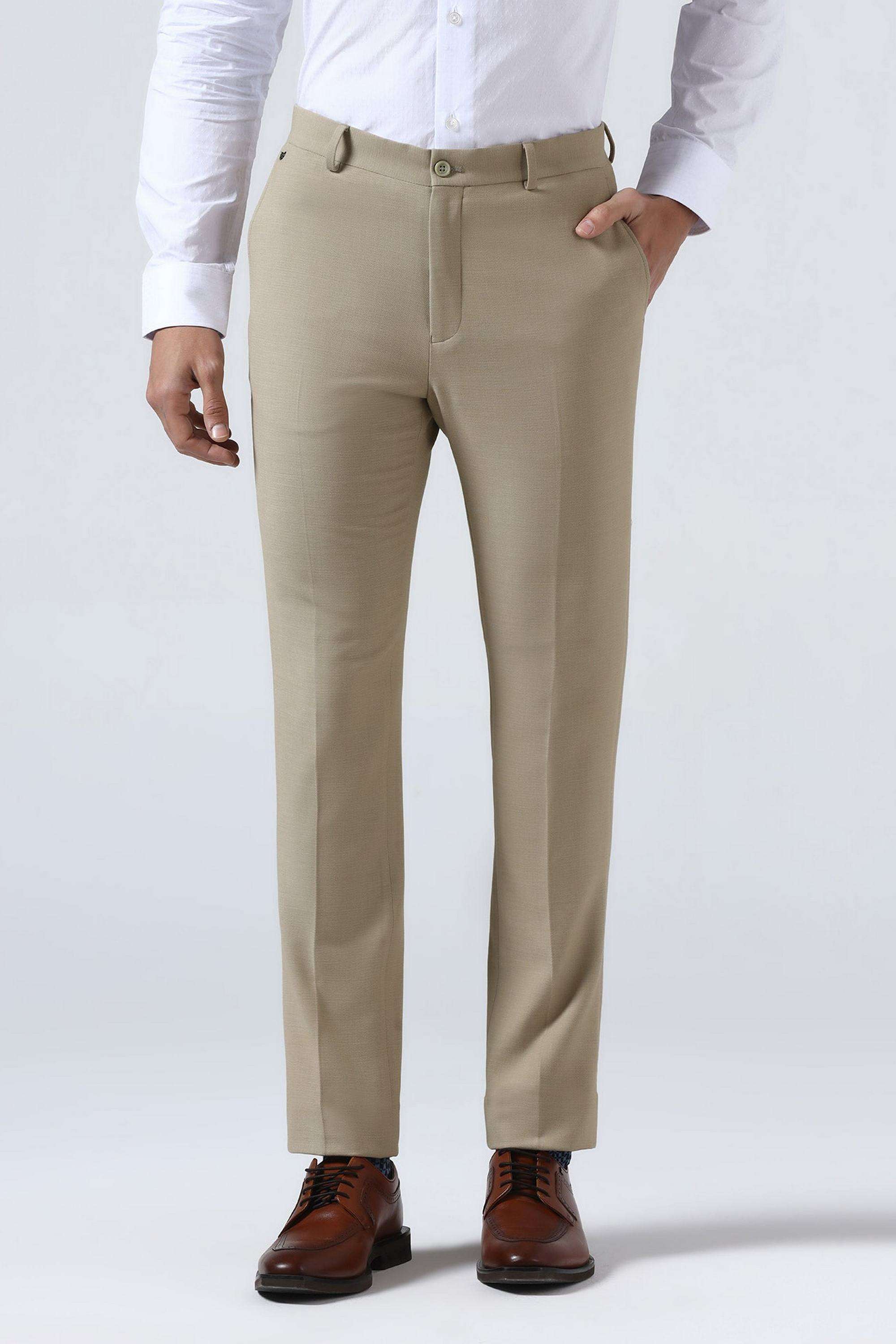 Solid-Poly-Blend-Slim-Fit-Men-s-Formal-Trousers