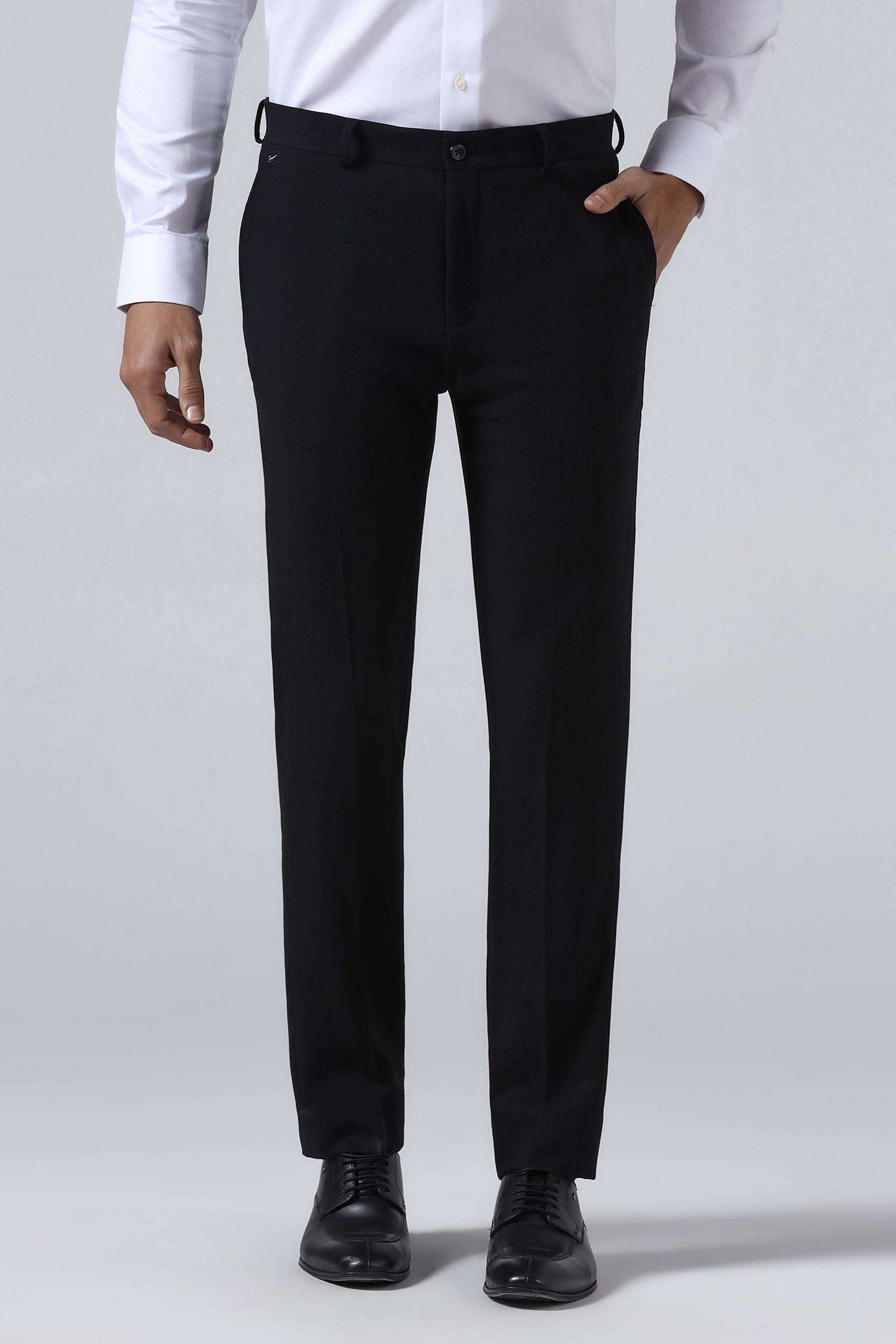Solid-Poly-Blend-Slim-Fit-Men-s-Formal-Trousers