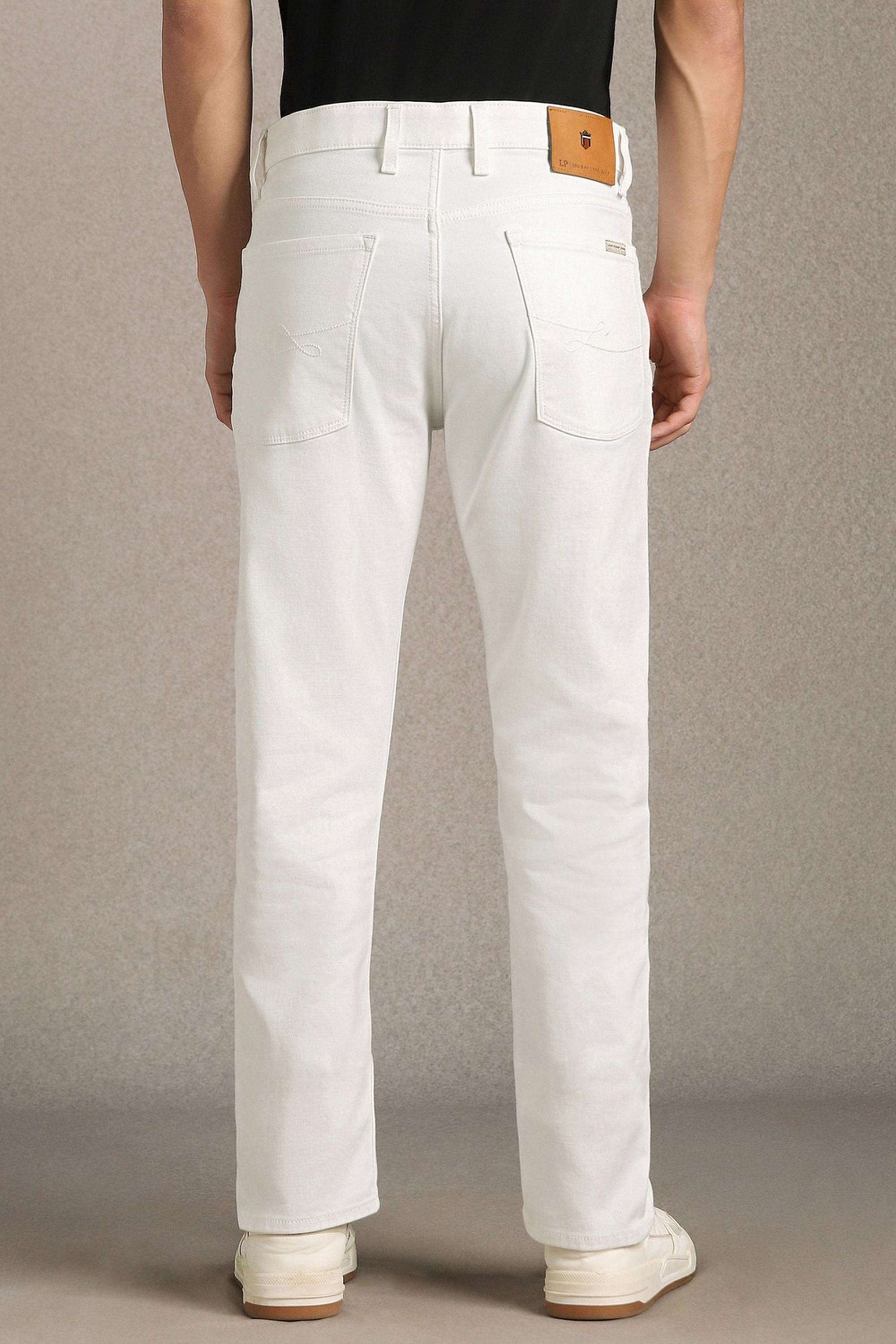 Solid-Polyester-Cotton-Slim-Fit-Men-s-Jeans