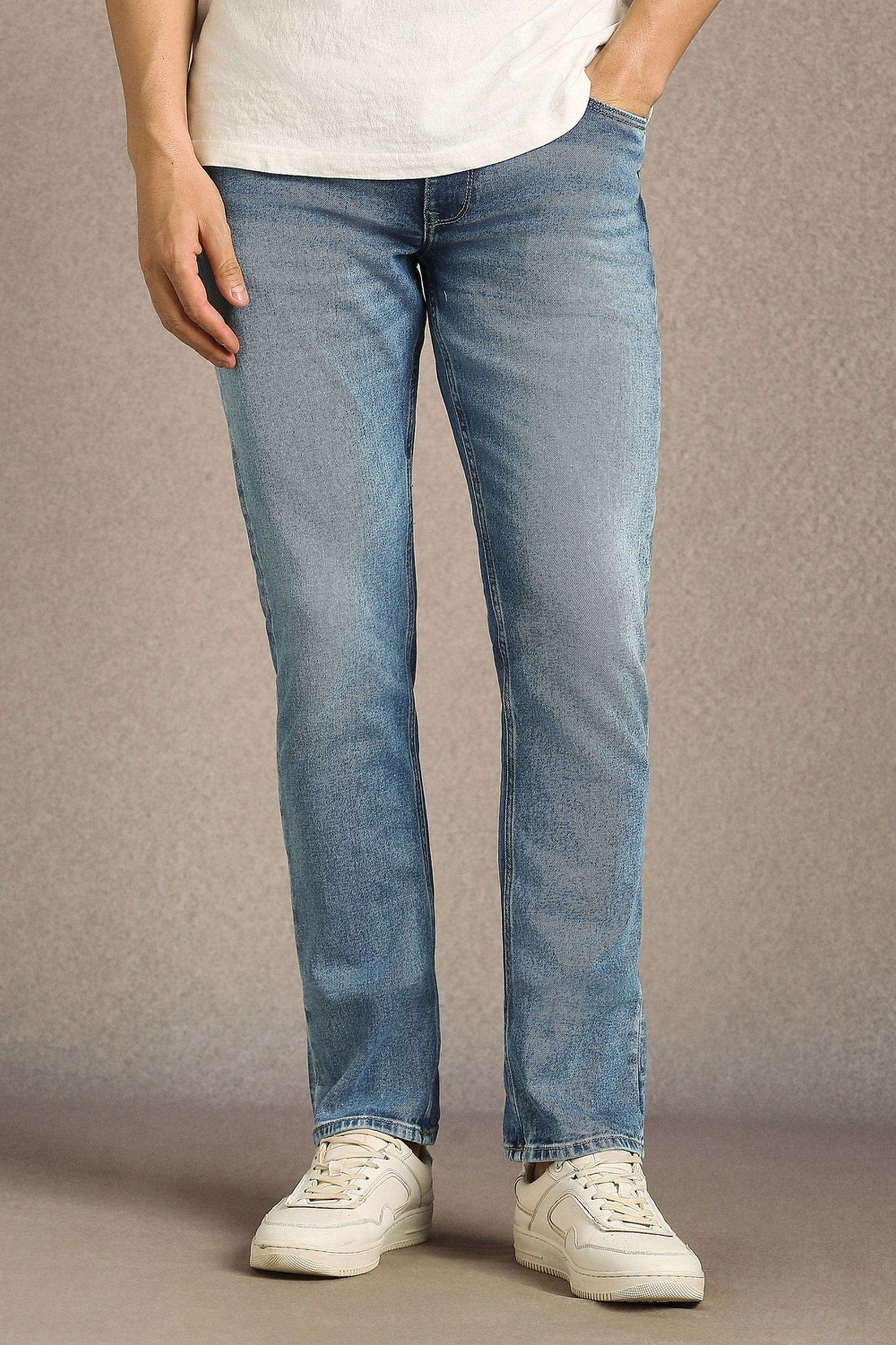 Solid-Cotton-Blend-Slim-Fit-Men-s-Jeans