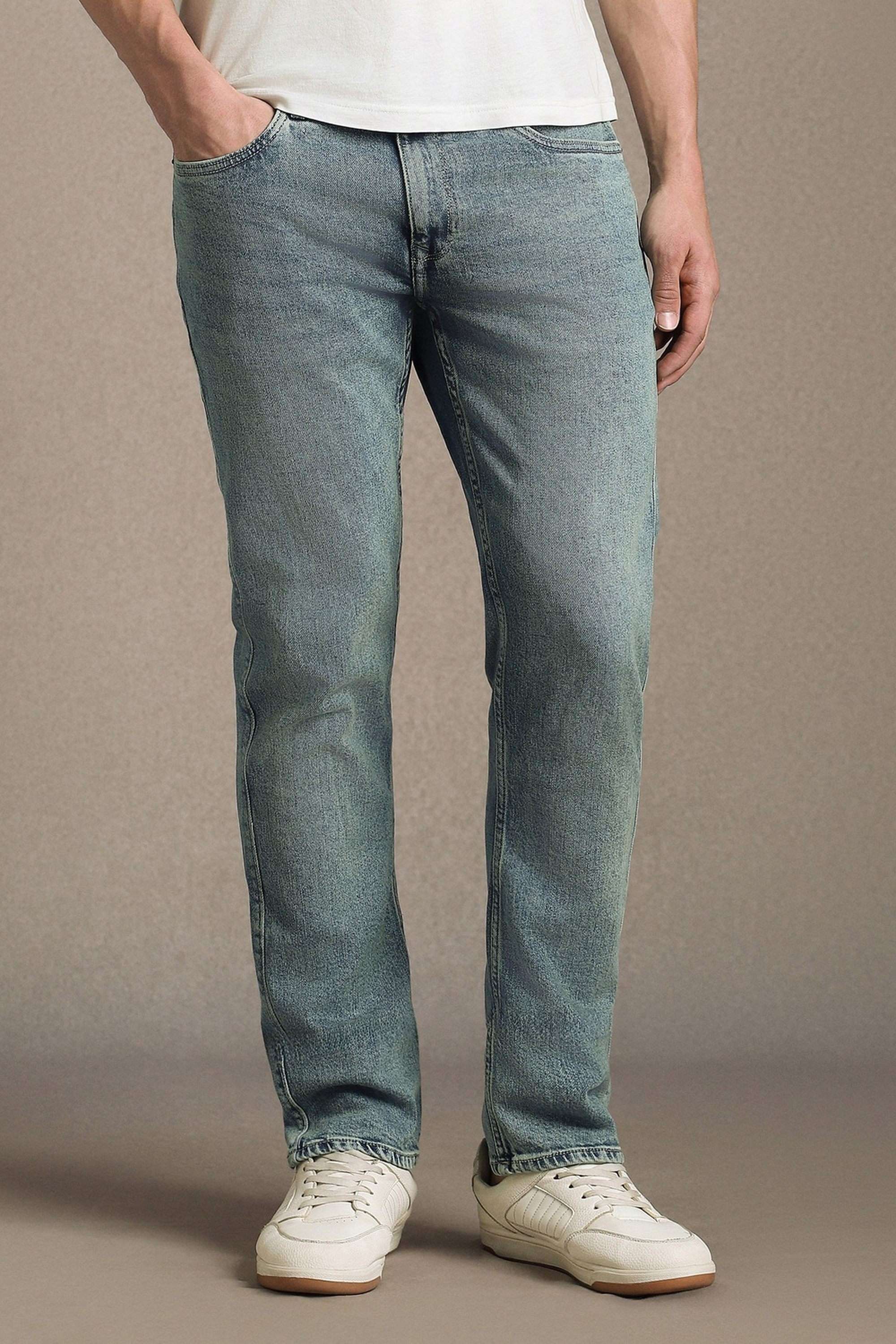 Solid-Cotton-Blend-Slim-Fit-Men-s-Jeans