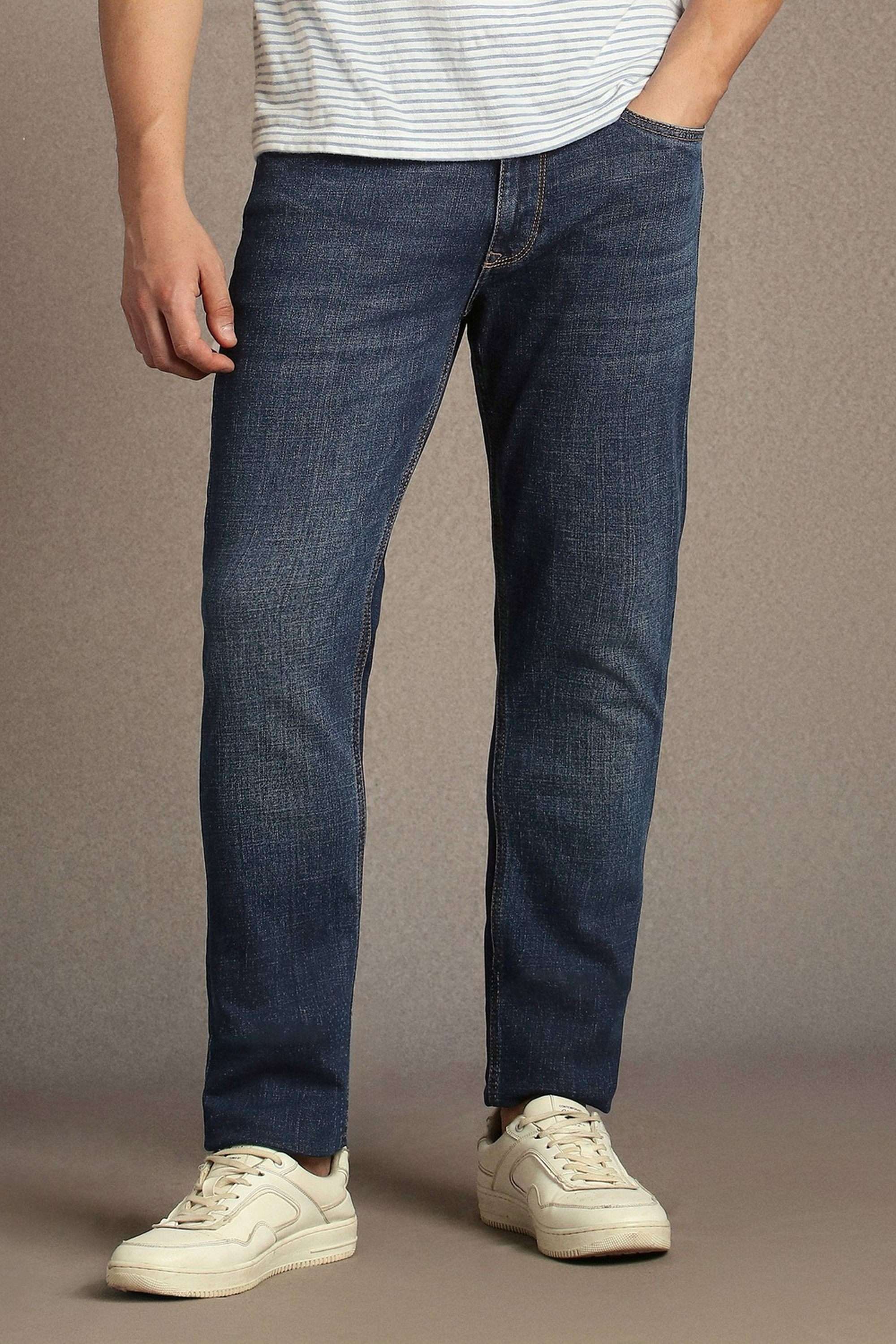 Solid-Cotton-Blend-Slim-Fit-Men-s-Jeans