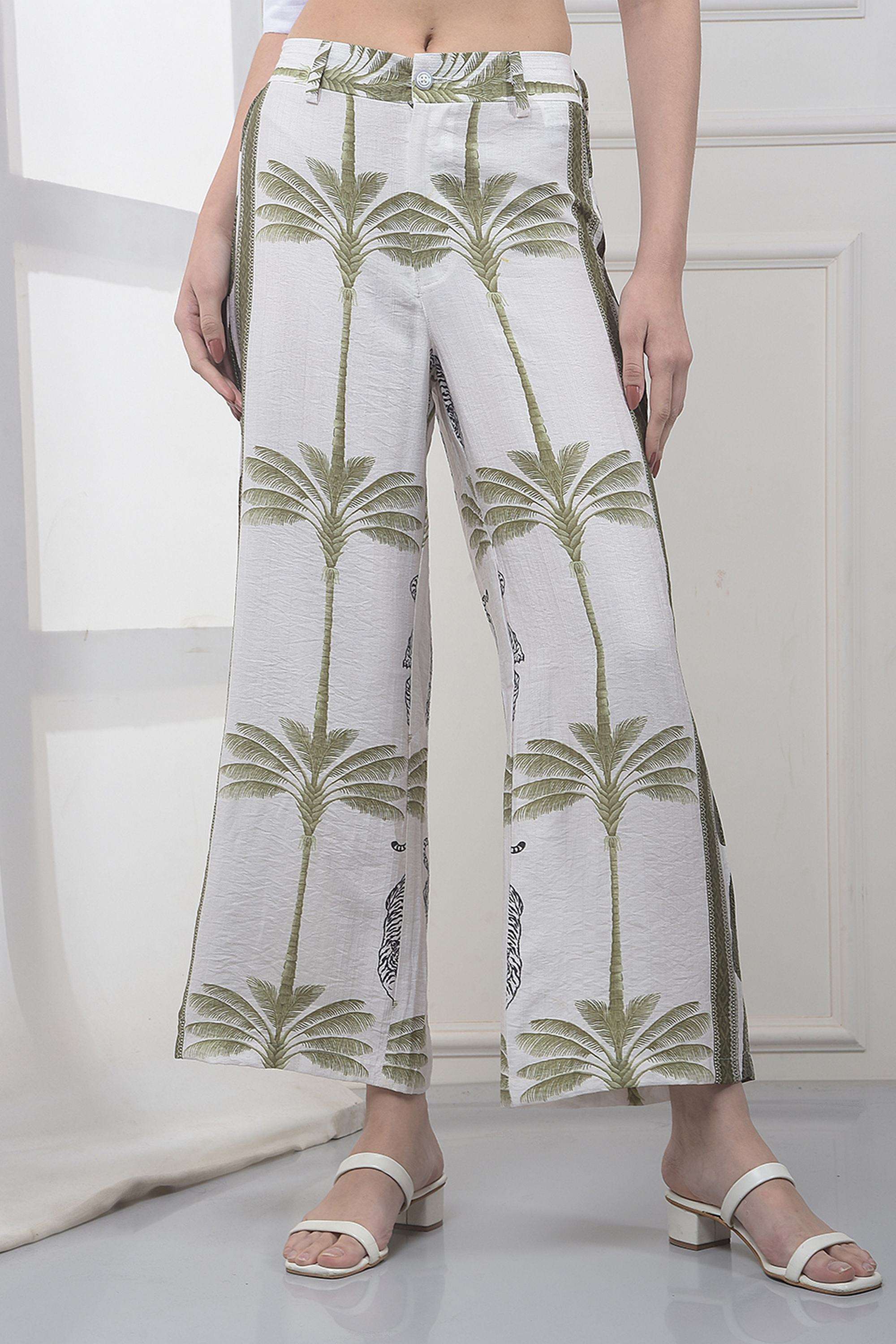 crimsoune club Printed Relaxed Fit Blended Fabric Women's Casual Wear Trousers-picture-38
