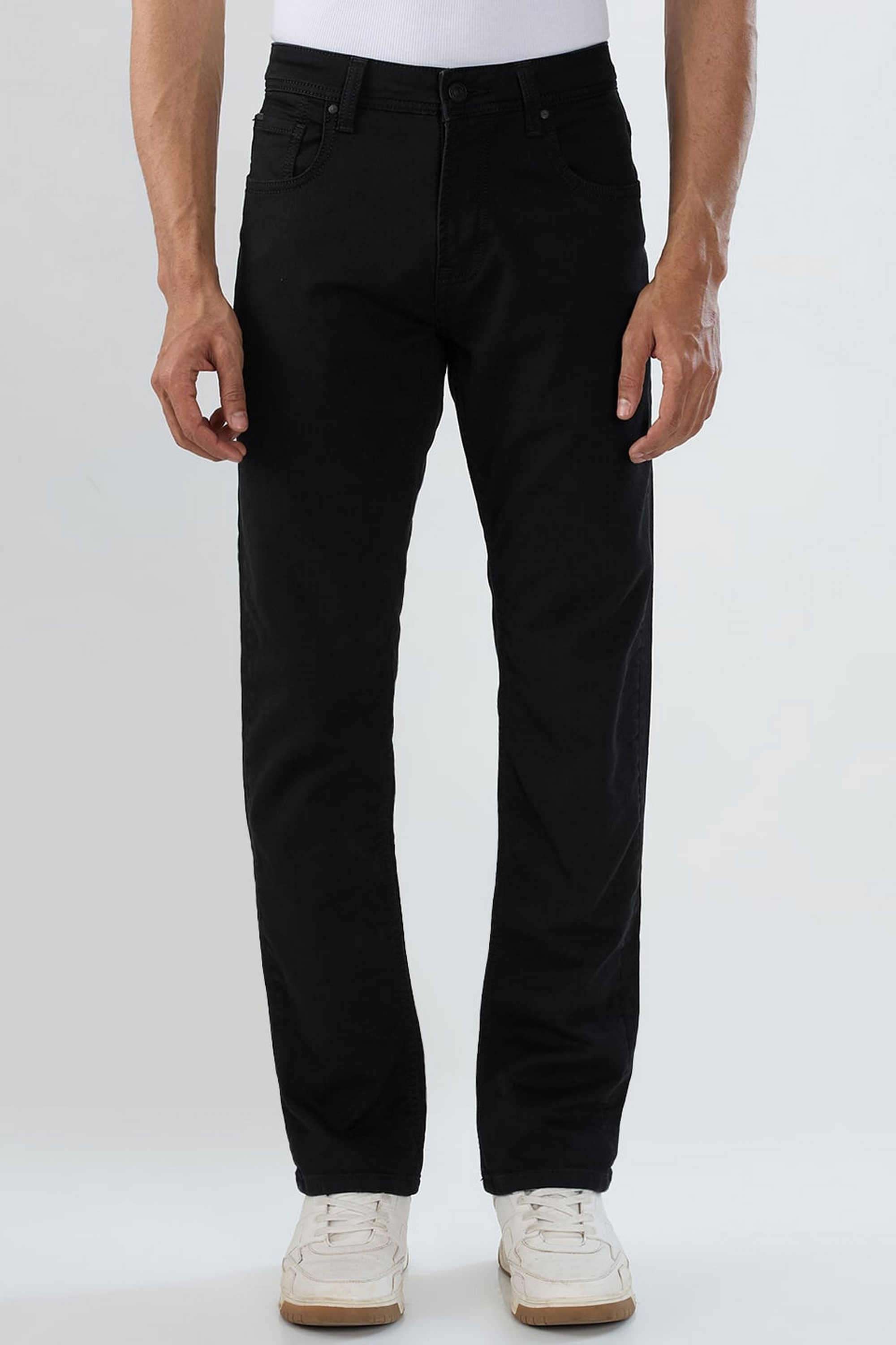Solid-Cotton-Stretch-Regular-Fit-Men-s-Jeans