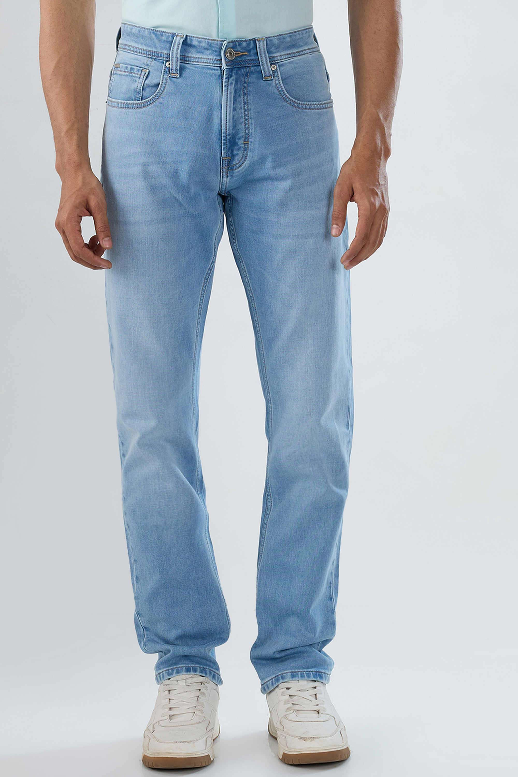 Solid-Cotton-Stretch-Regular-Fit-Men-s-Jeans