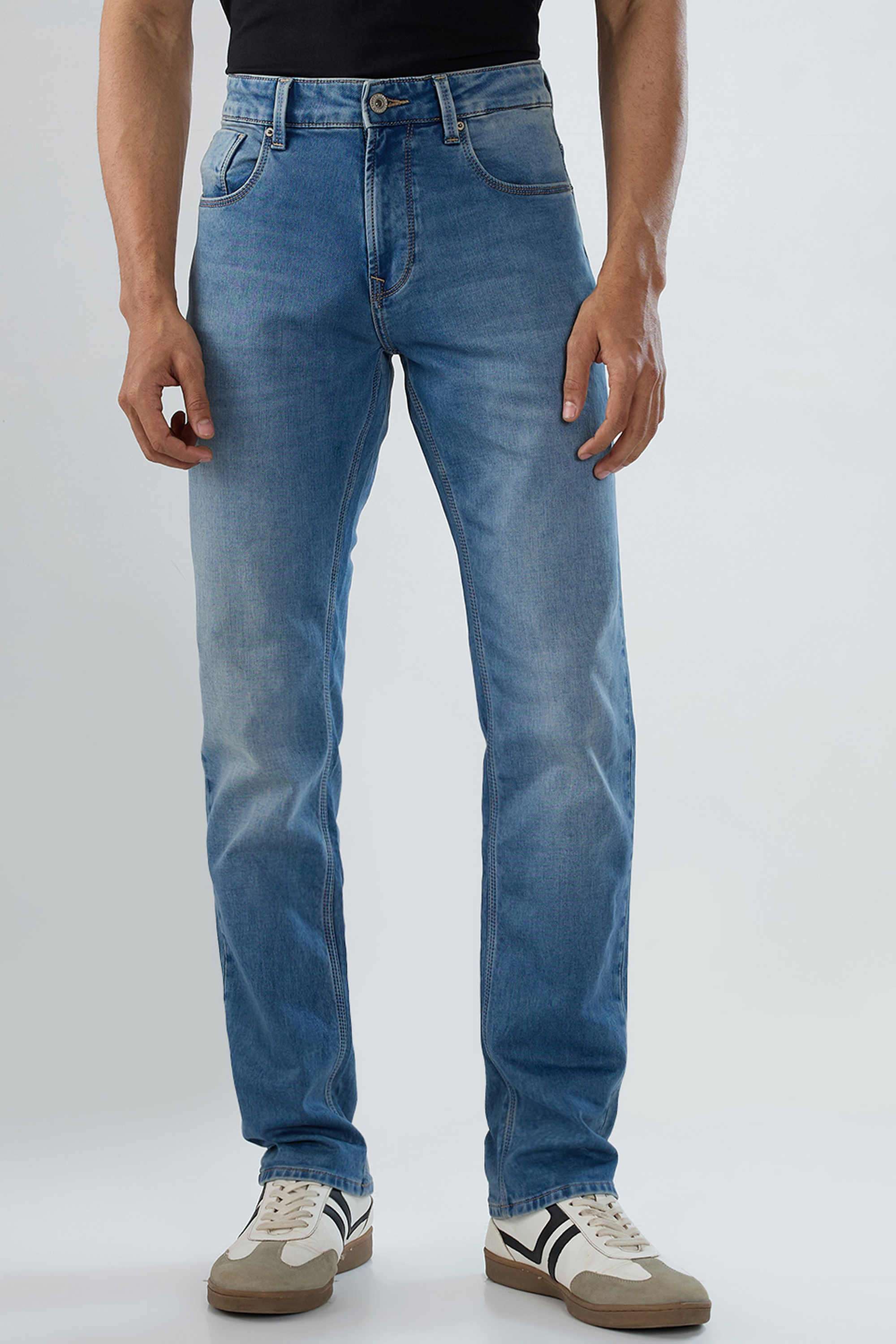 Solid-Cotton-Stretch-Regular-Fit-Men-s-Jeans