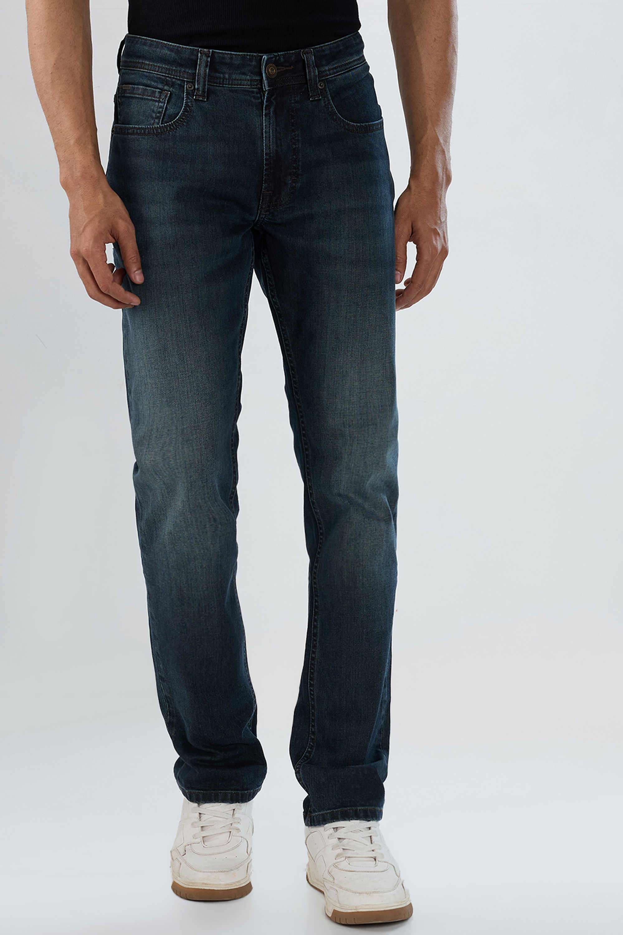 Solid-Cotton-Stretch-Regular-Fit-Men-s-Jeans