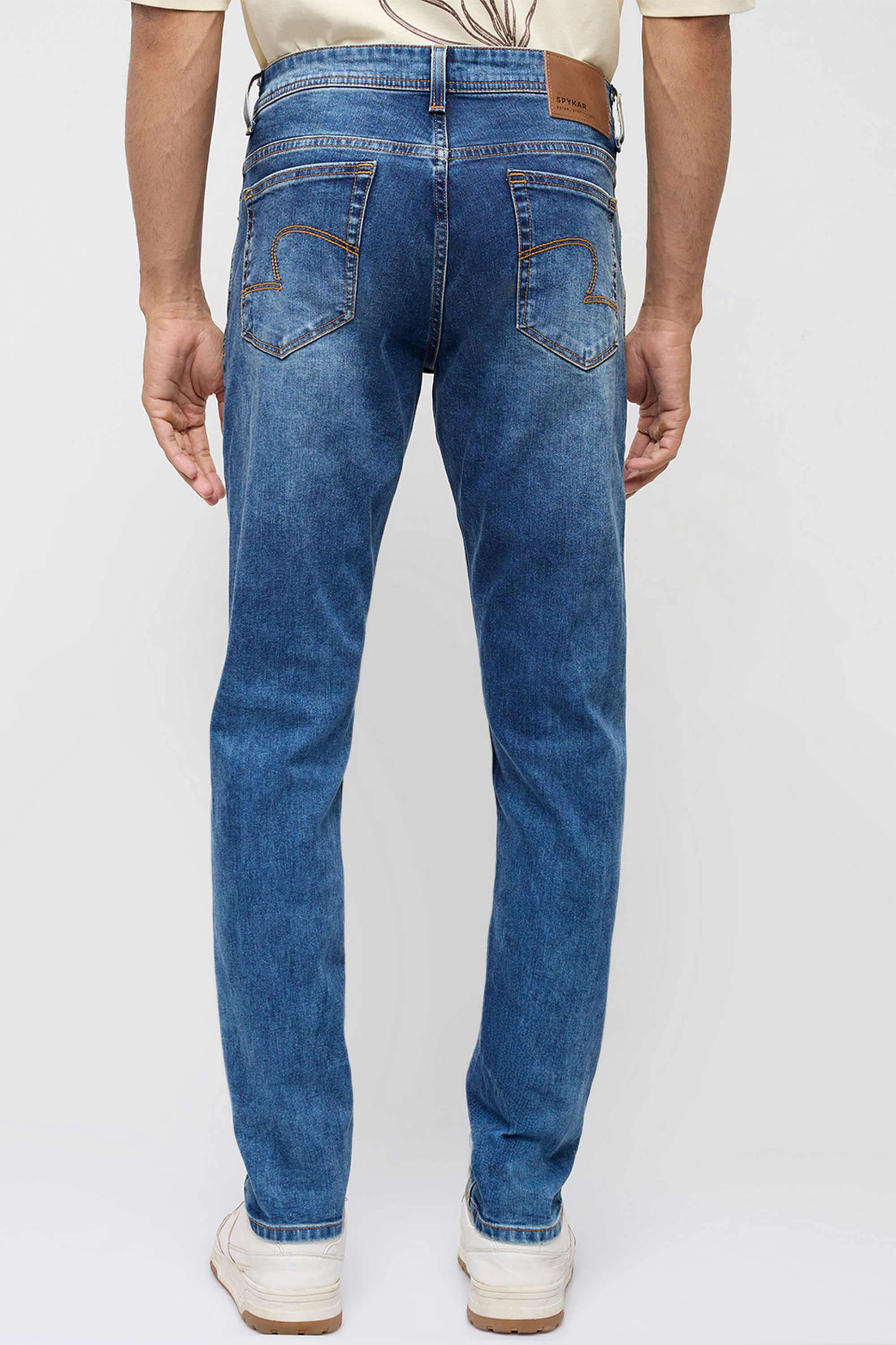 Solid-Cotton-Slim-Fit-Men-s-Jeans
